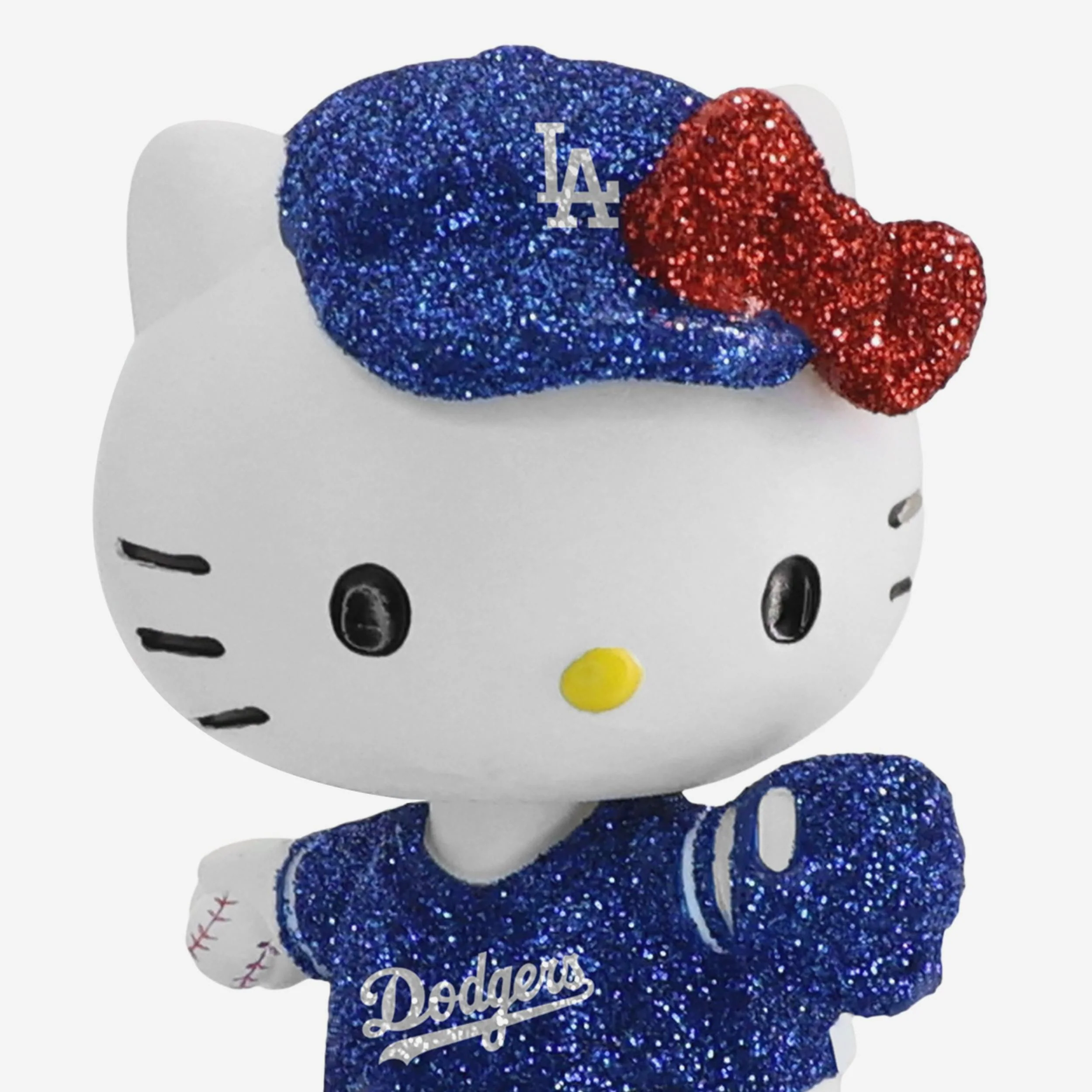 Los Angeles Dodgers Hello Kitty® Glitter Mini Bobblehead - Image 2