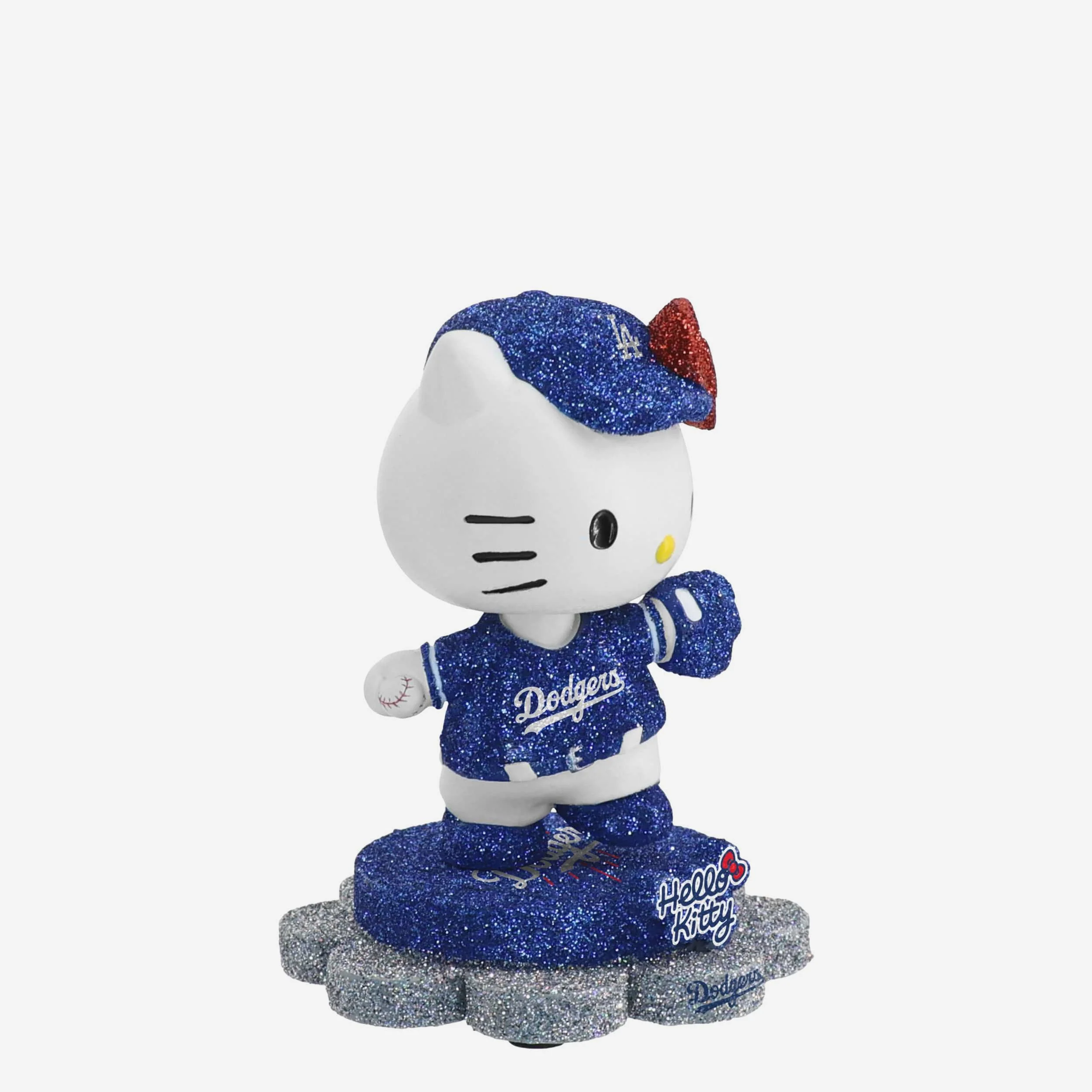 Los Angeles Dodgers Hello Kitty® Glitter Mini Bobblehead - Image 4