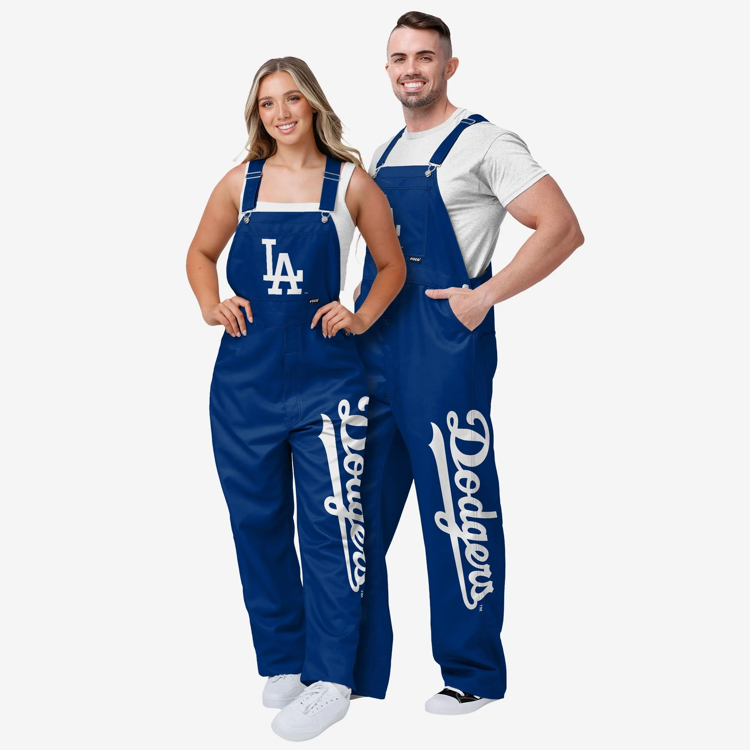 Los Angeles Dodgers Mens Big Logo Bib Overalls - Image 3