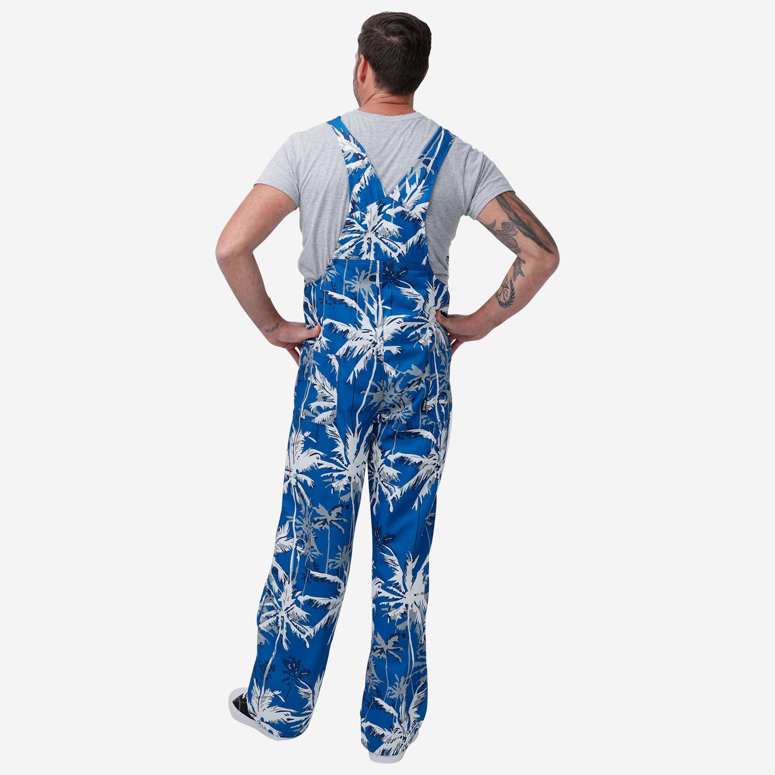 Los Angeles Dodgers Mens Palm Tree Thematic Bib Overalls - Image 2