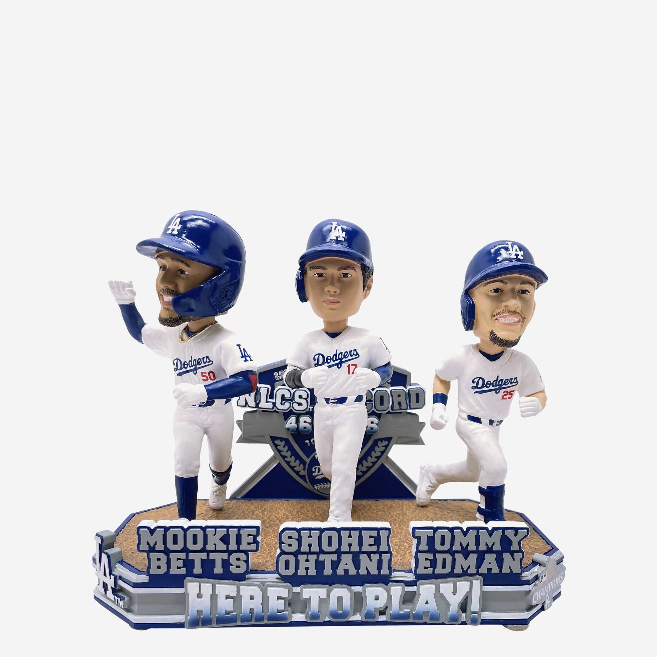 Los Angeles Dodgers Most Runs in NLCS History Mini Bobblehead Scene