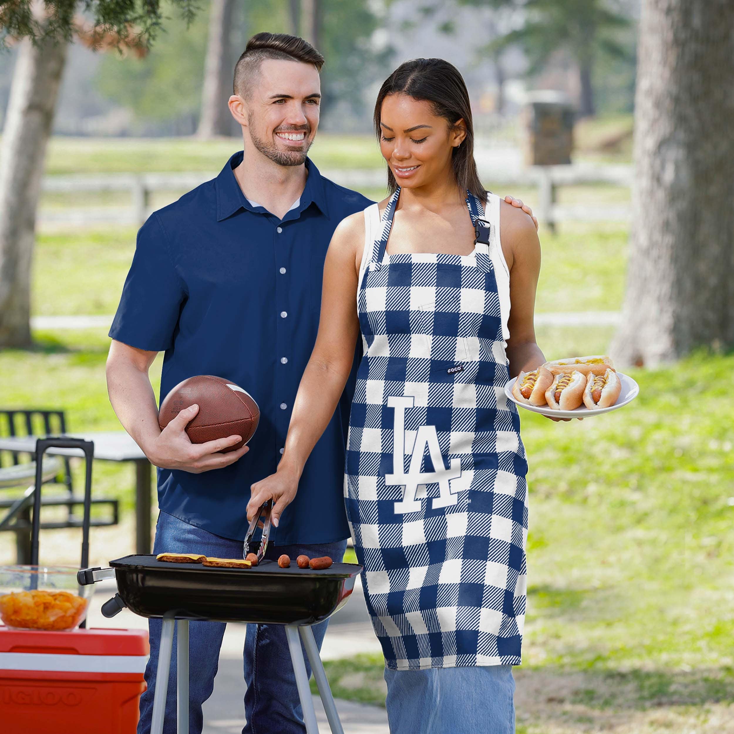 Los Angeles Dodgers Plaid Apron - Image 5