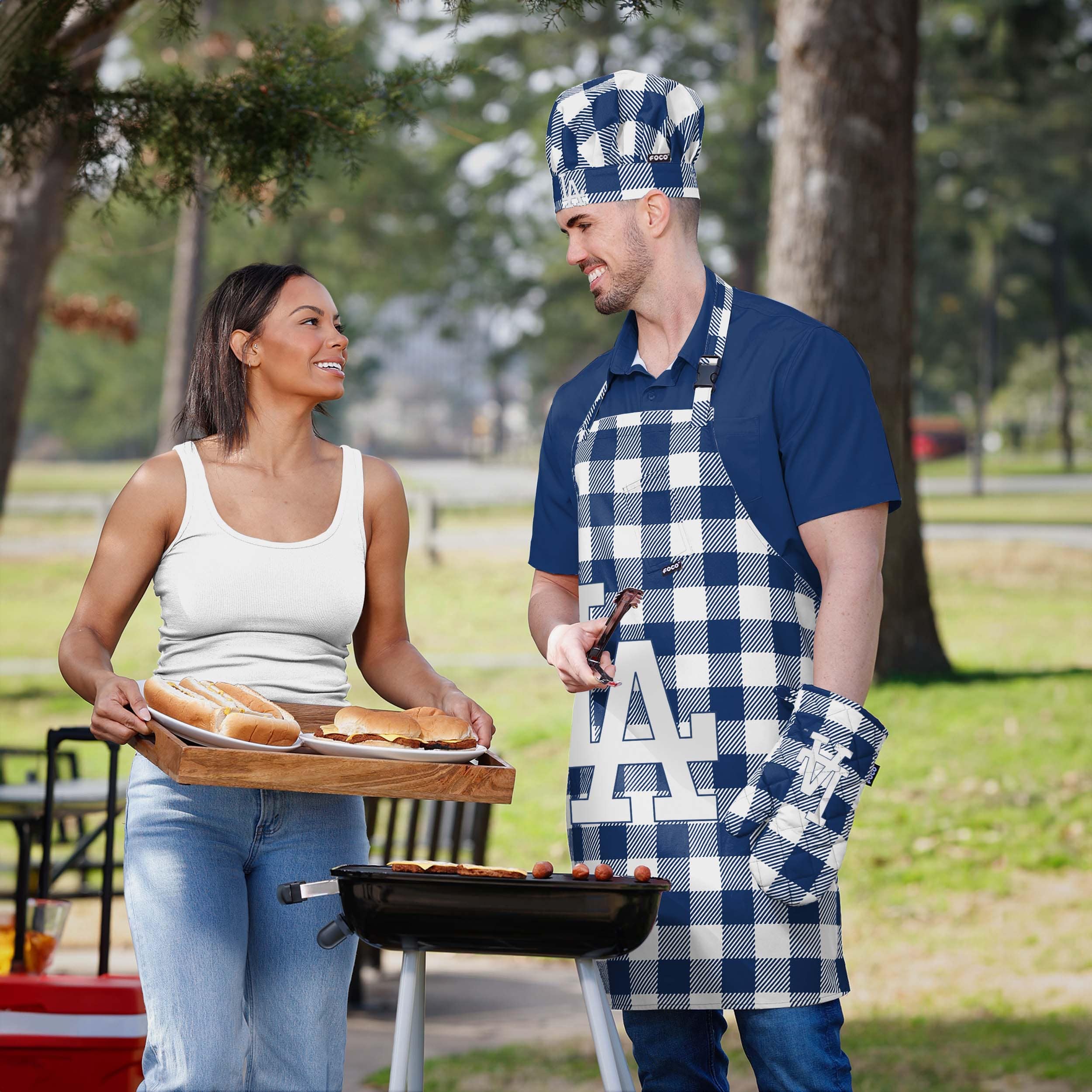 Los Angeles Dodgers Plaid Chef Set - Image 5