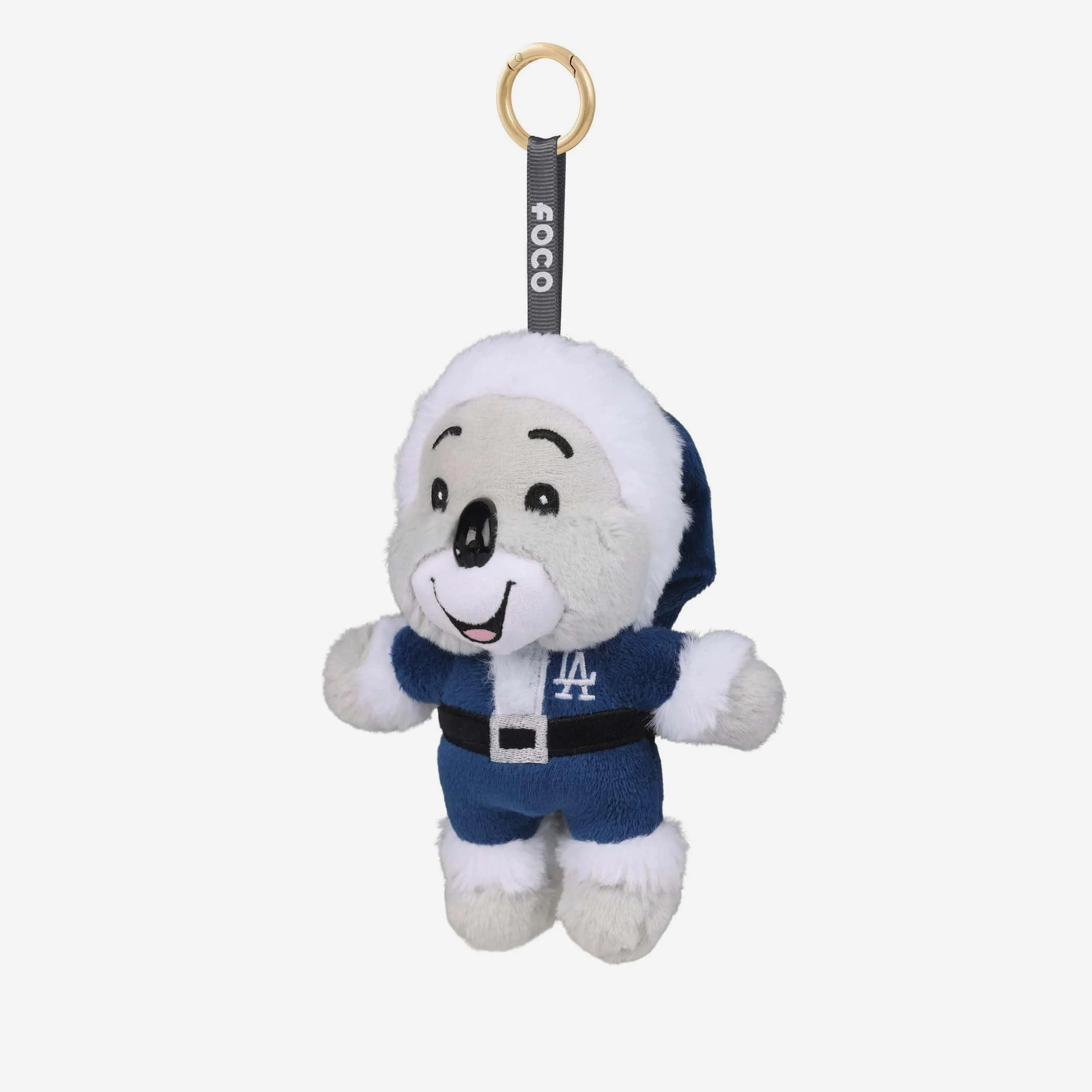 Los Angeles Dodgers Plush Mascot Santa Bag Charm Keychain - Image 3