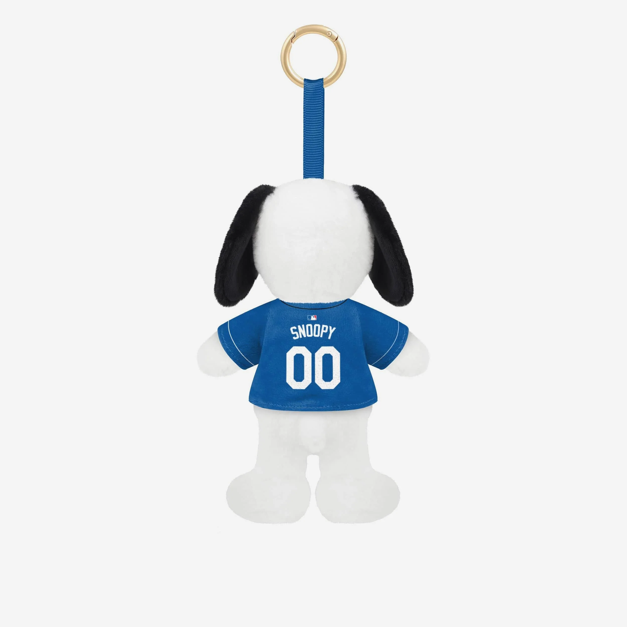 Los Angeles Dodgers Plush Snoopy Peanuts Bag Charm Keychain - Image 2
