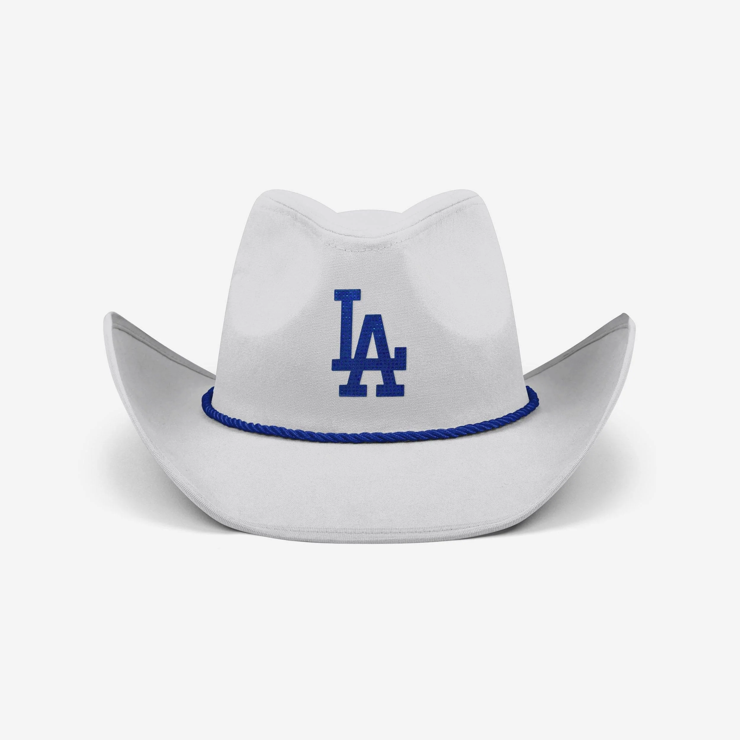 Los Angeles Dodgers White Rhinestone Logo Cowboy Hat - Image 3