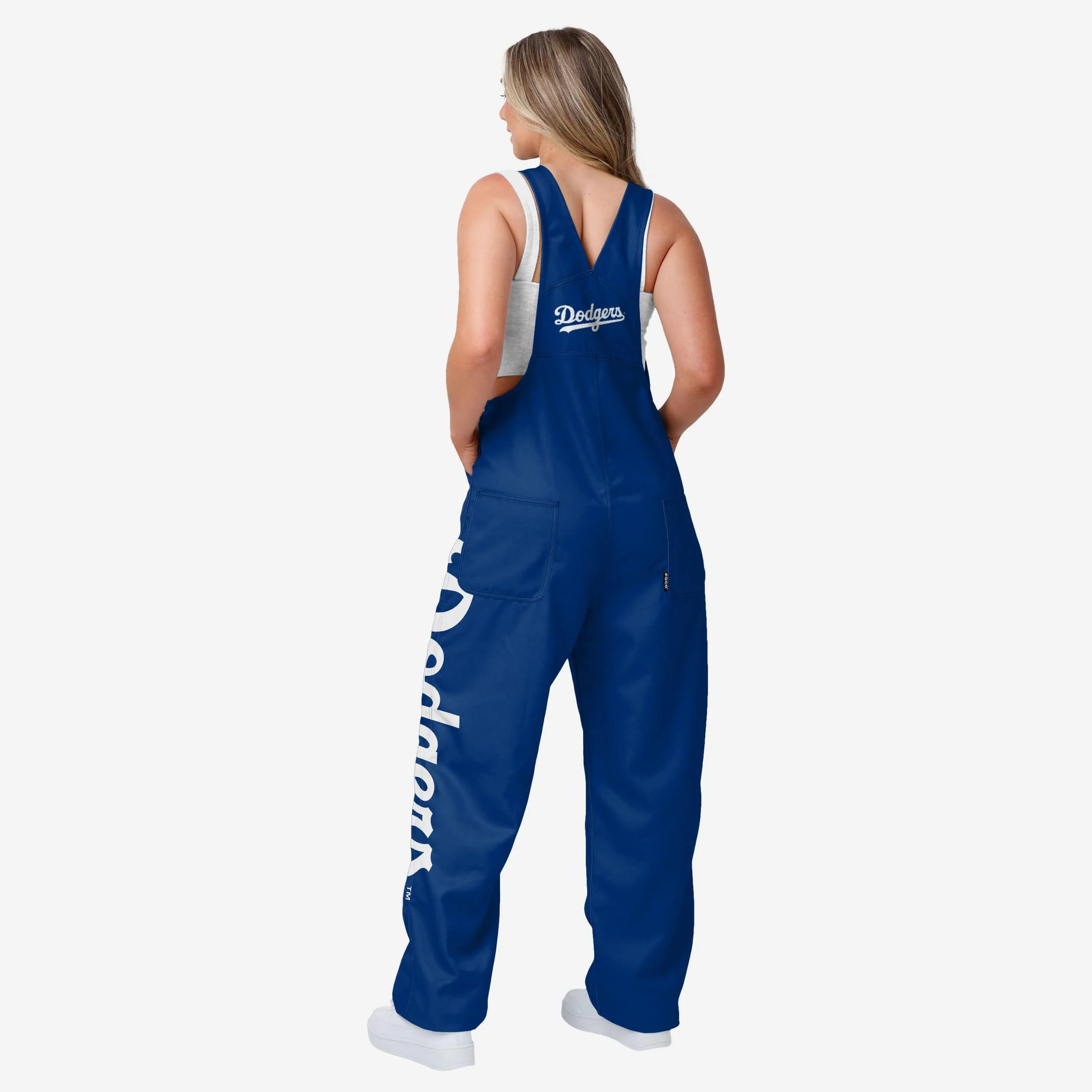 Los Angeles Dodgers Womens Big Logo Bib Overalls - Image 2