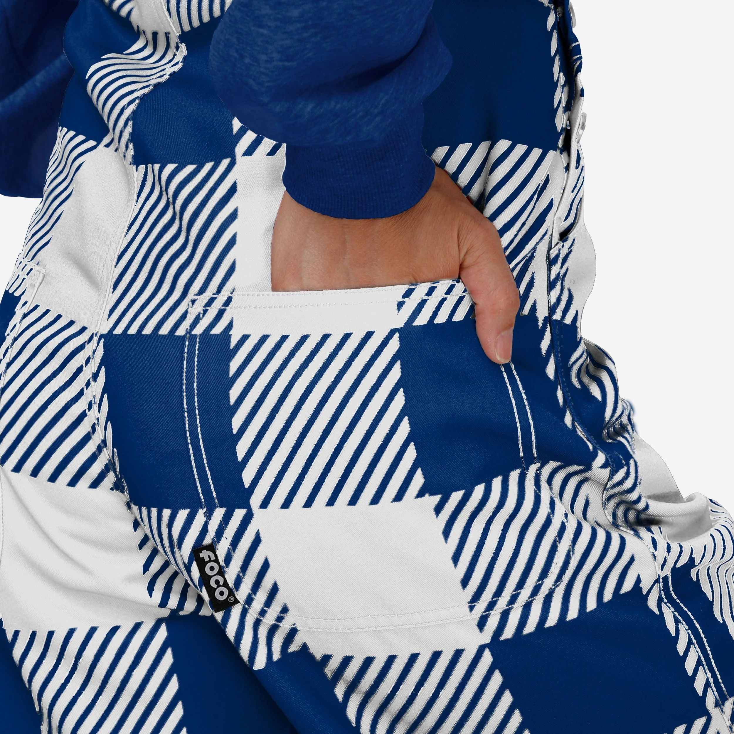 Los Angeles Dodgers Womens Plaid Bib Overalls - Image 6