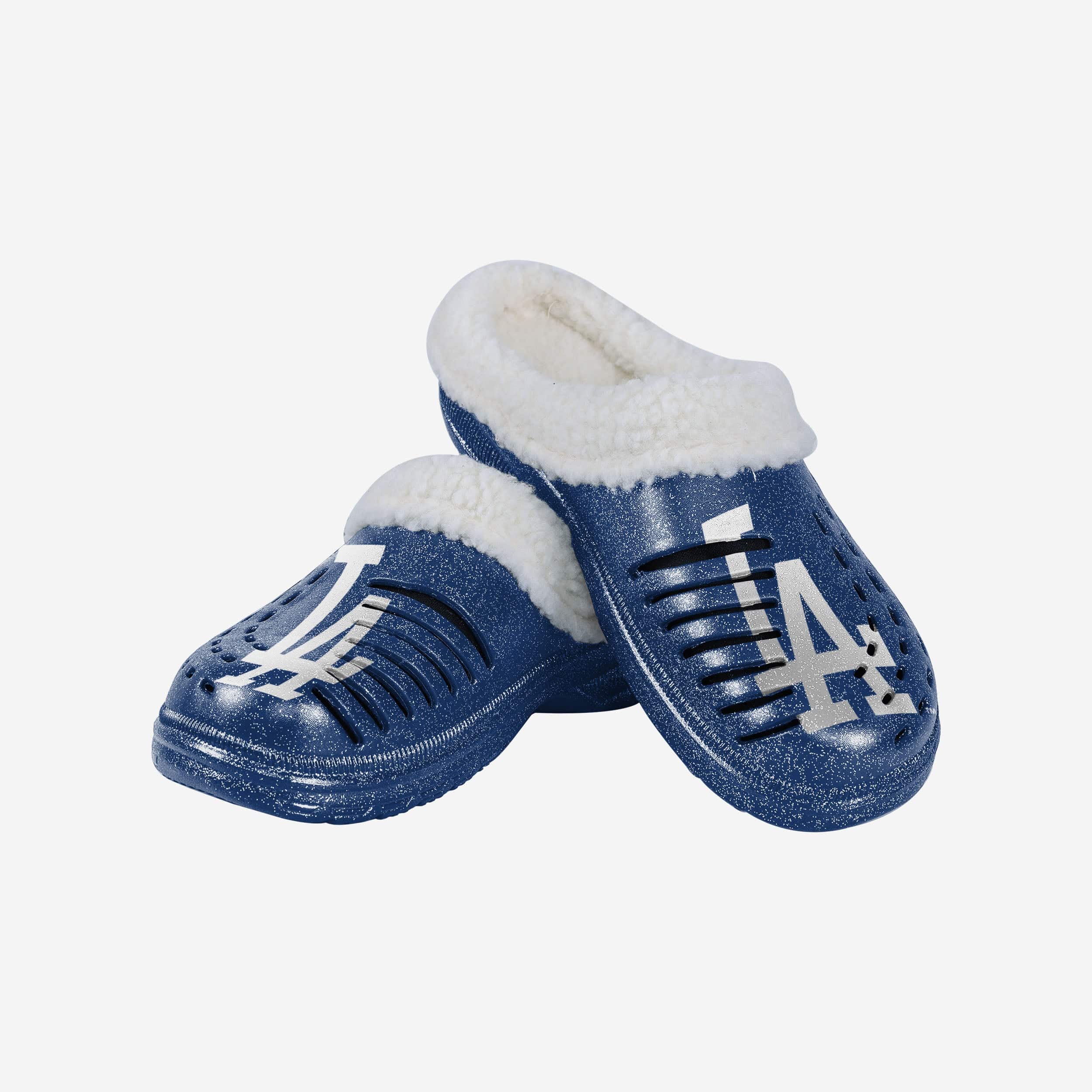 Los Angeles Dodgers Womens Sherpa Lined Glitter Clog - Image 3