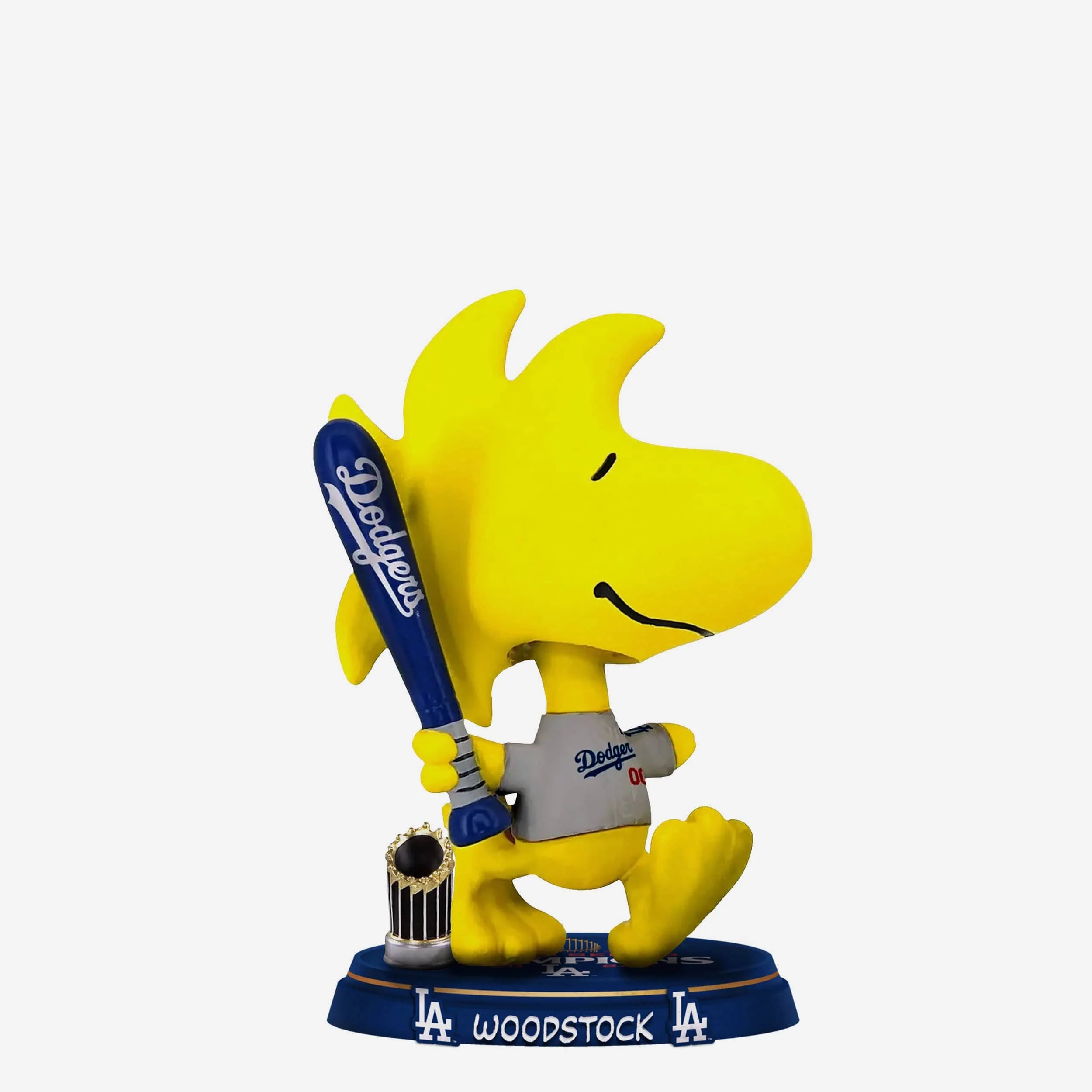 Los Angeles Dodgers Woodstock Peanuts 2024 World Series Champions Mini Bighead Bobblehead