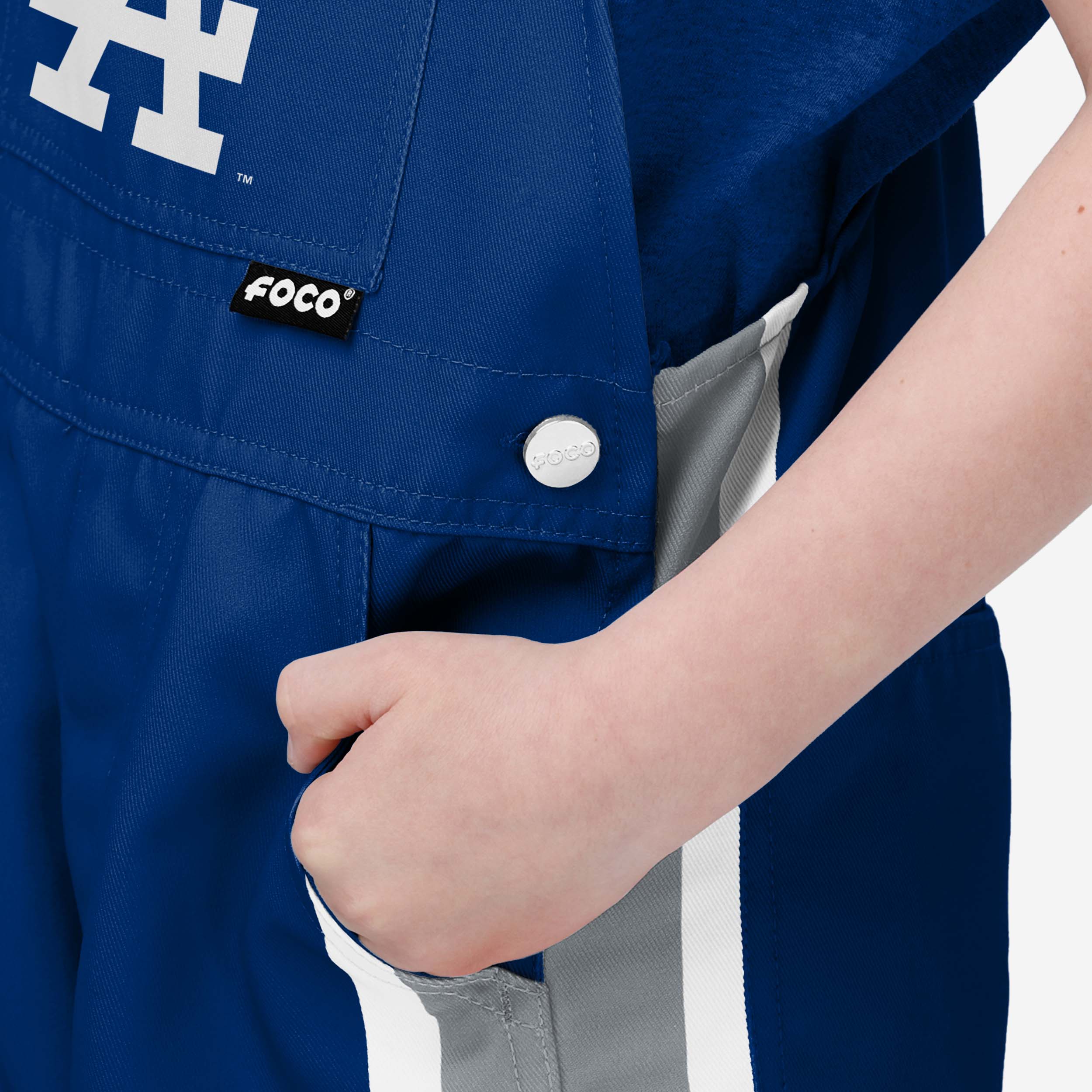 Los Angeles Dodgers Youth Team Stripe Bib Overalls - Image 4