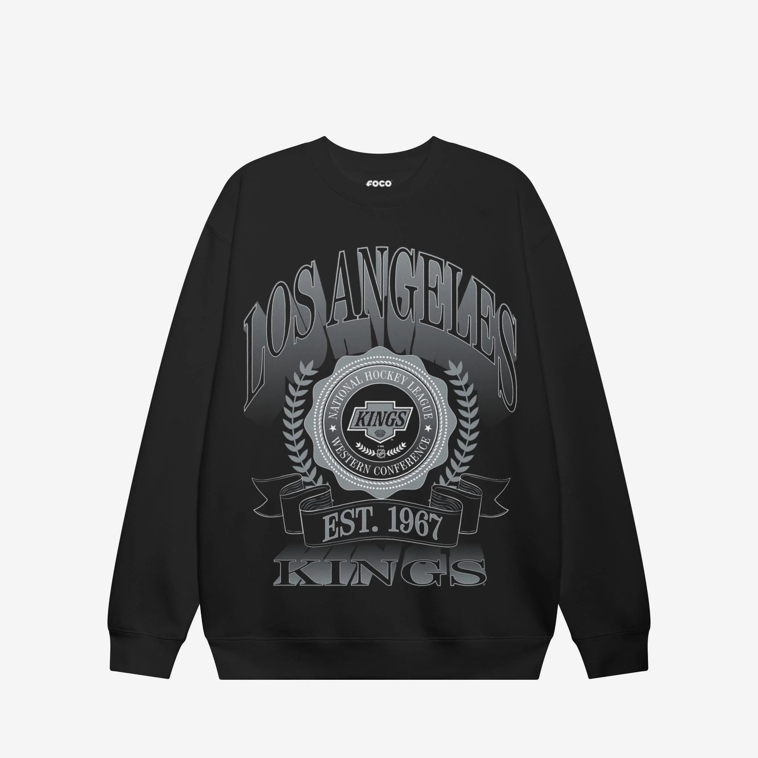 Los Angeles Kings Banner Crest Crew Neck Sweatshirt