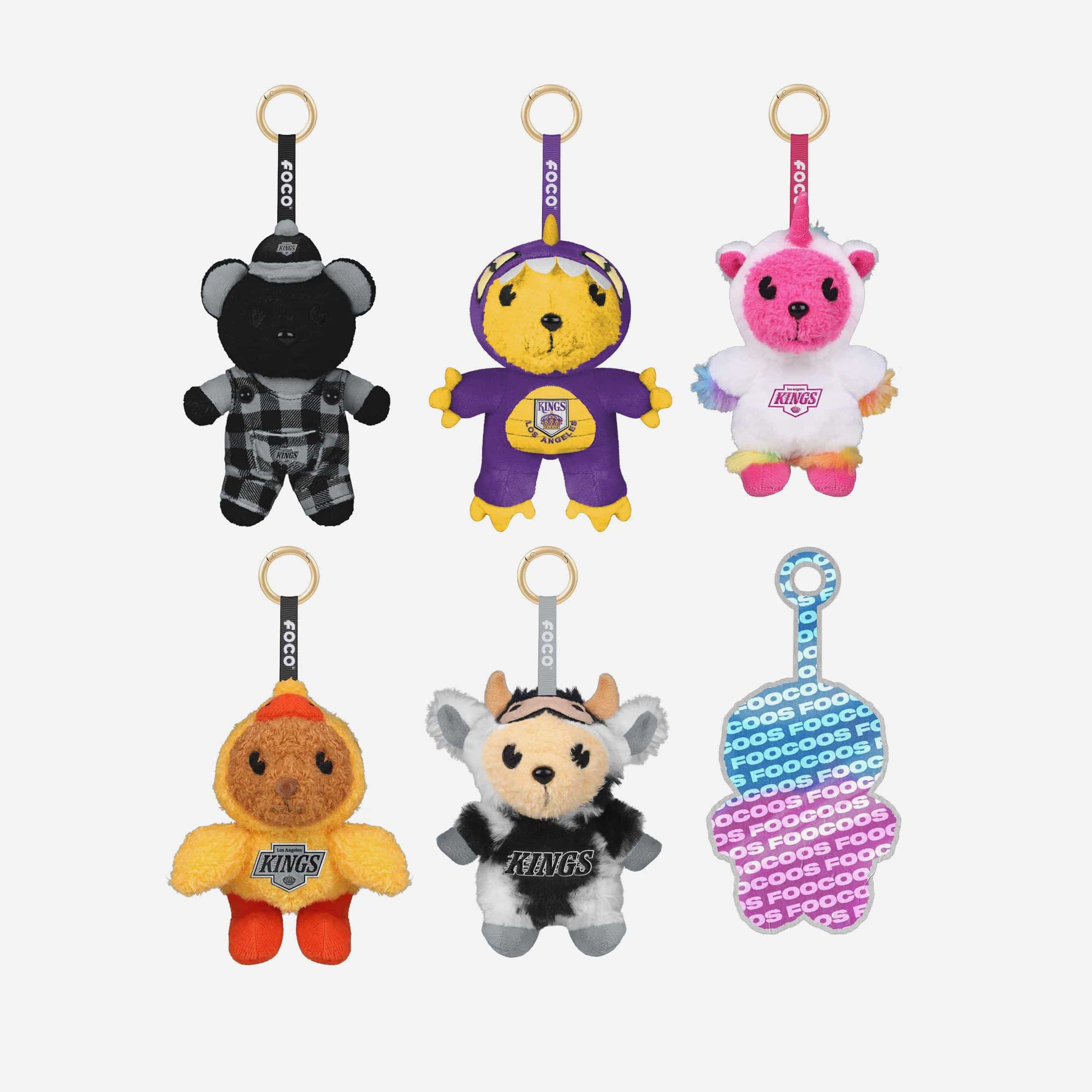 Los Angeles Kings FOOCOOS Plush Bag Charm Keychain Blind Box Series 1