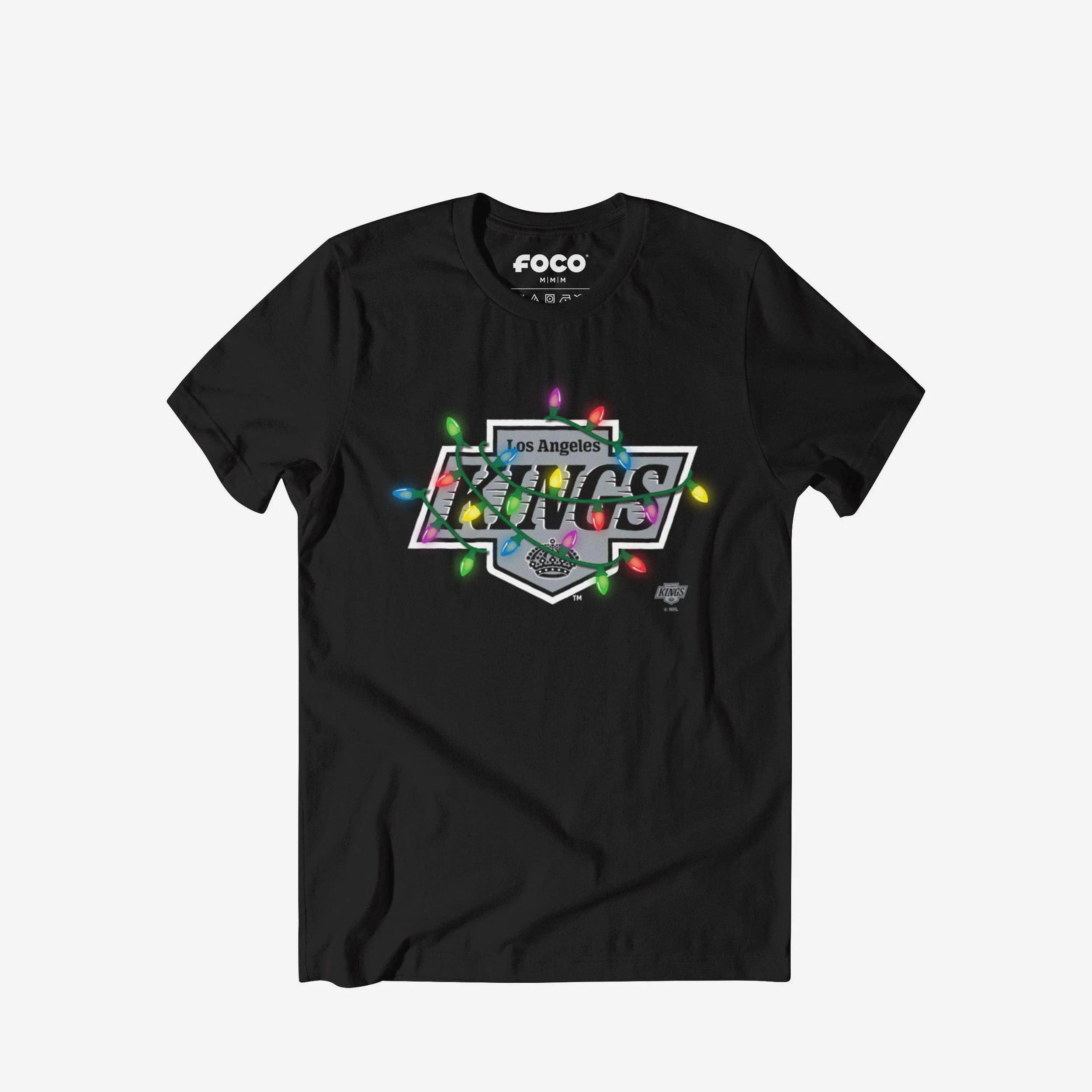 Los Angeles Kings Primary Logo Holiday Lights T-Shirt