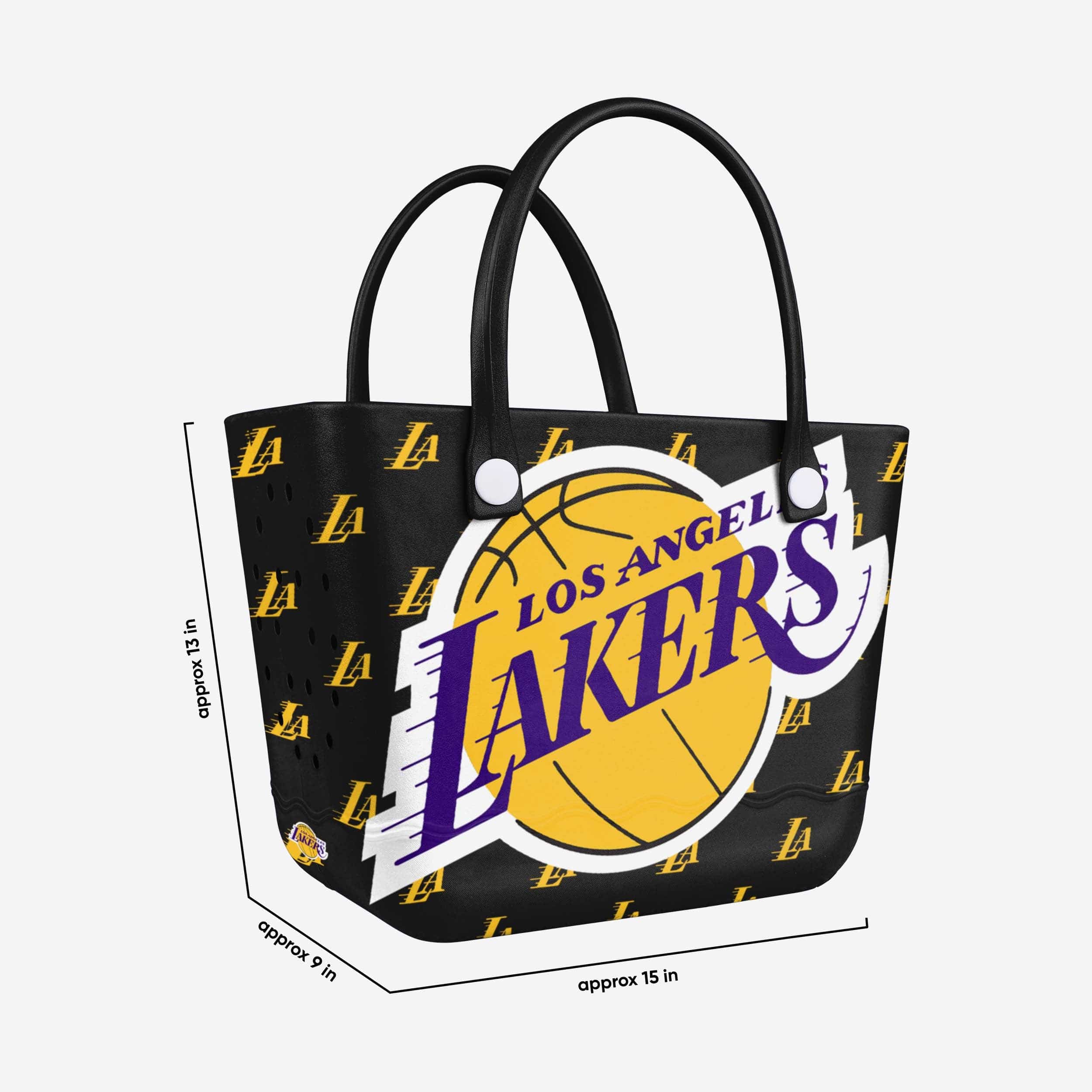 Los Angeles Lakers Big Logo Mini Print Tailgate Tote Bag - Image 3