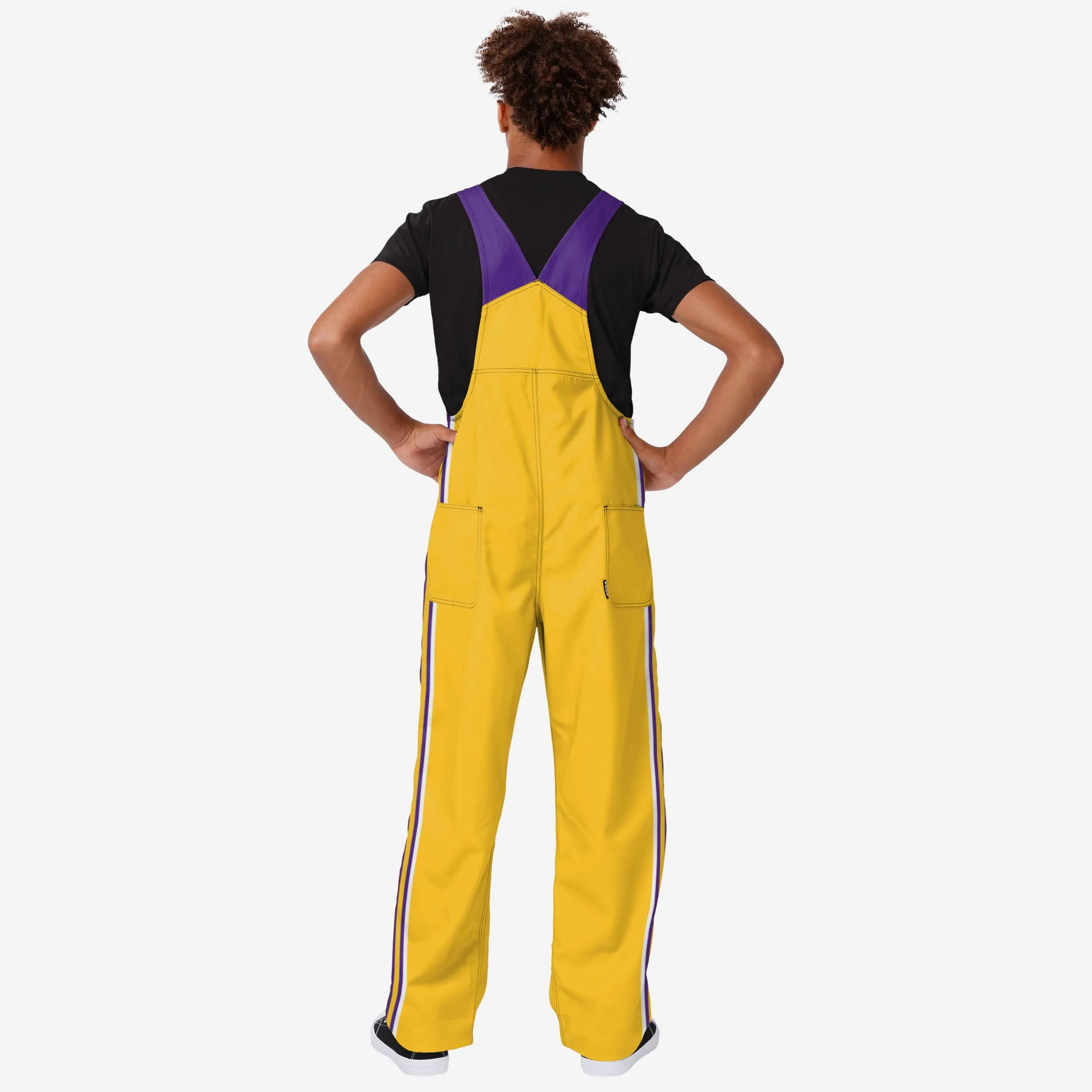 Los Angeles Lakers Mens Team Stripe Bib Overalls - Image 2