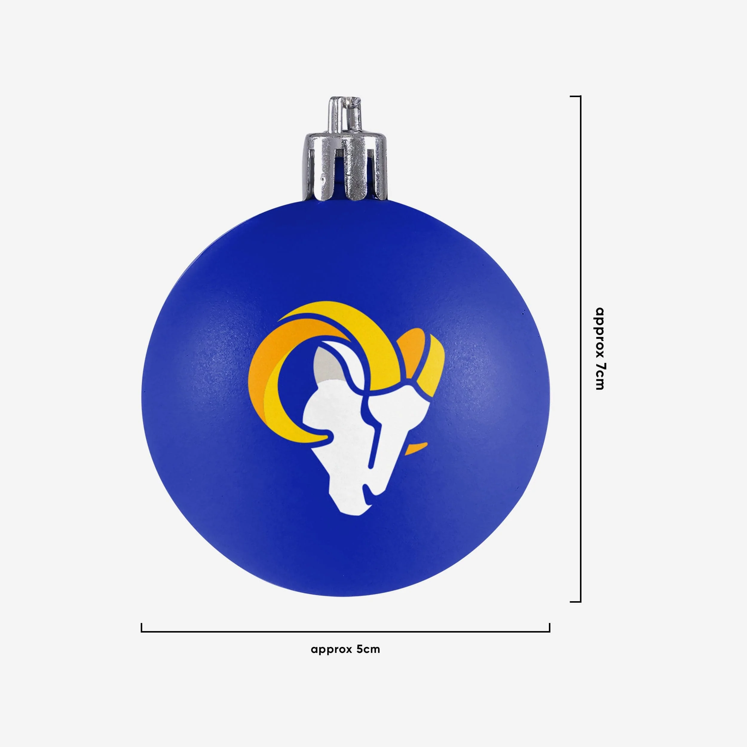 Los Angeles Rams 12 Pack Plastic Ball Ornament Set - Image 3