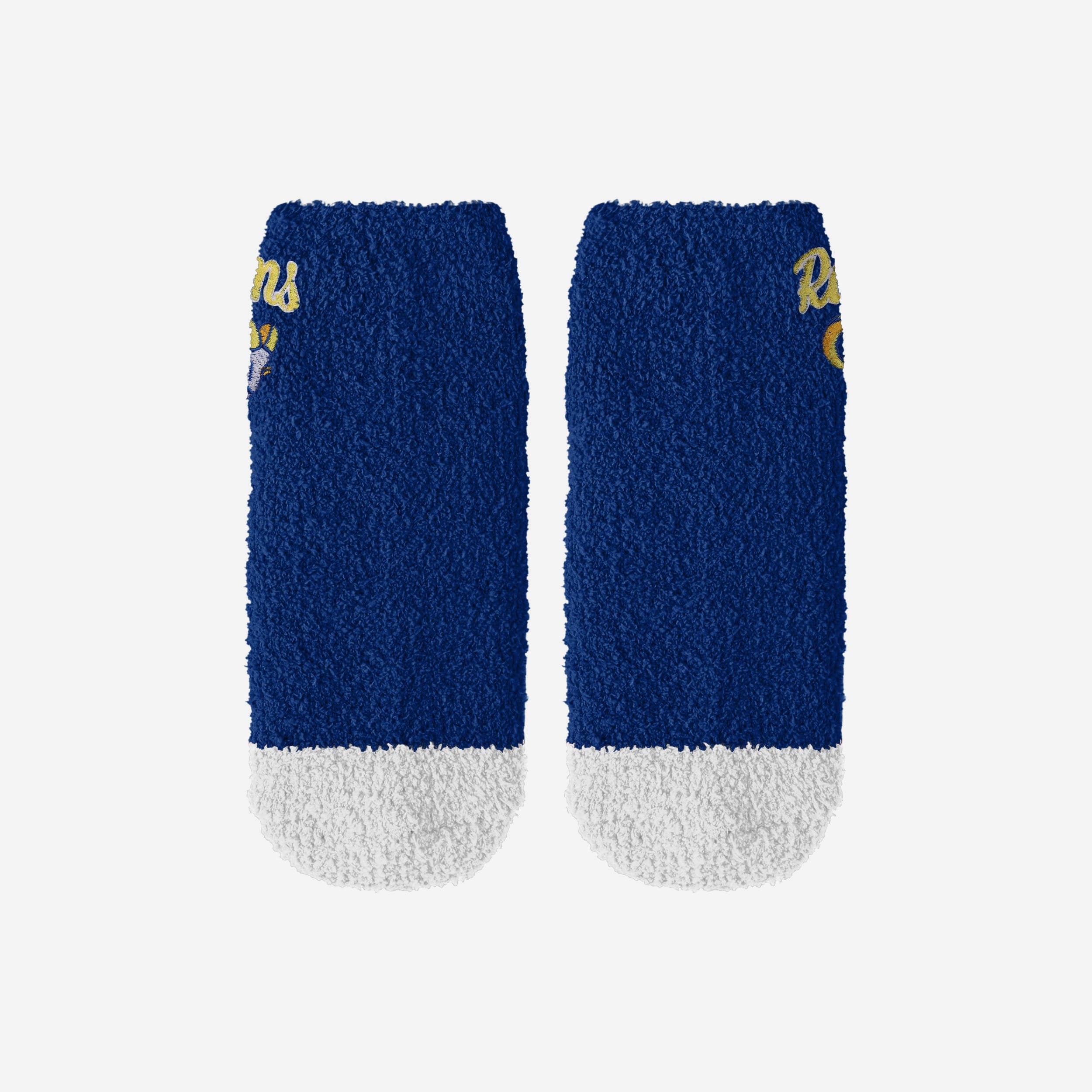 Los Angeles Rams 2 Pack Womens Script Logo Fuzzy Ankle Socks - Image 4