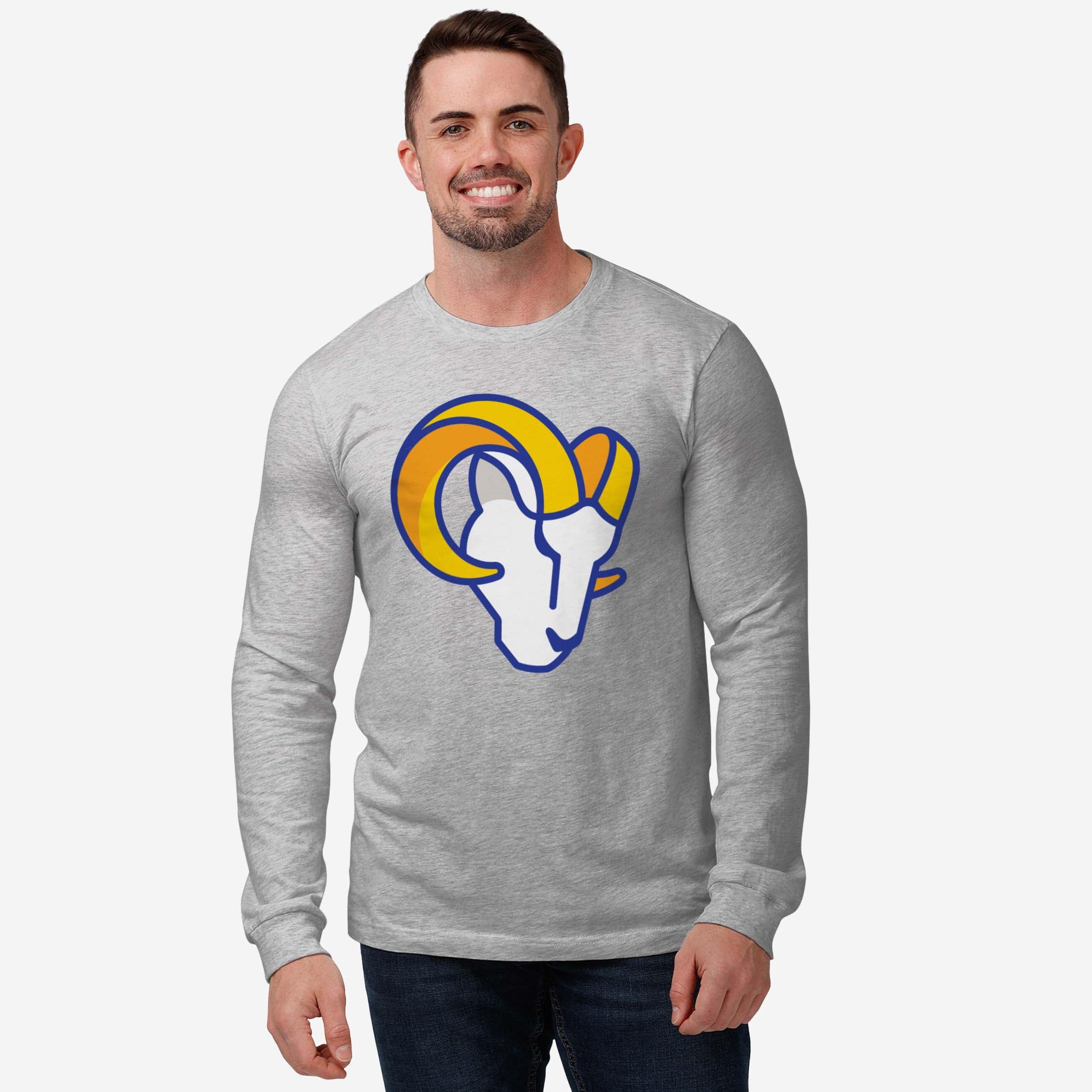 Los Angeles Rams 2020 Retro Primary Logo Long Sleeve T-Shirt - Image 10