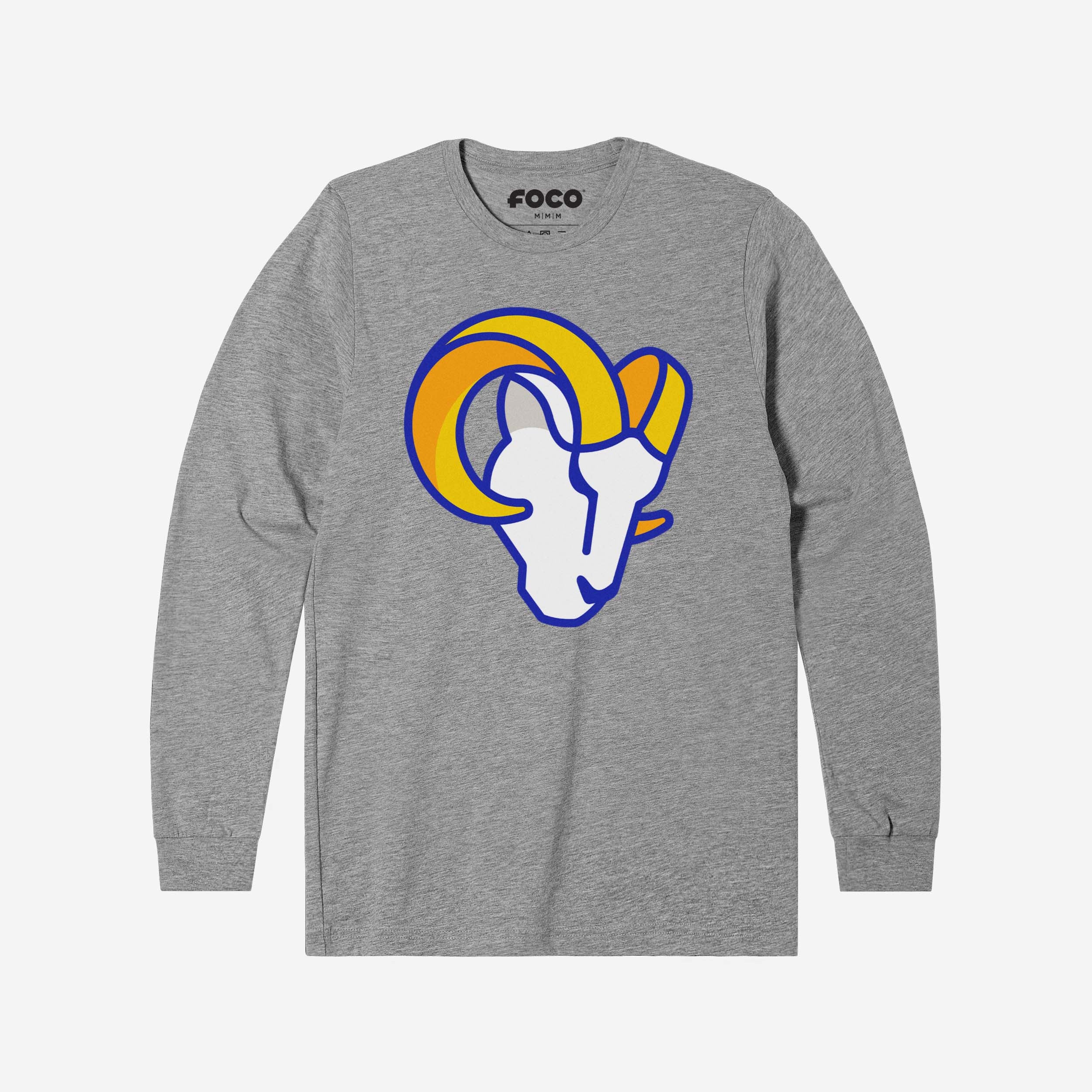 Los Angeles Rams 2020 Retro Primary Logo Long Sleeve T-Shirt - Image 9