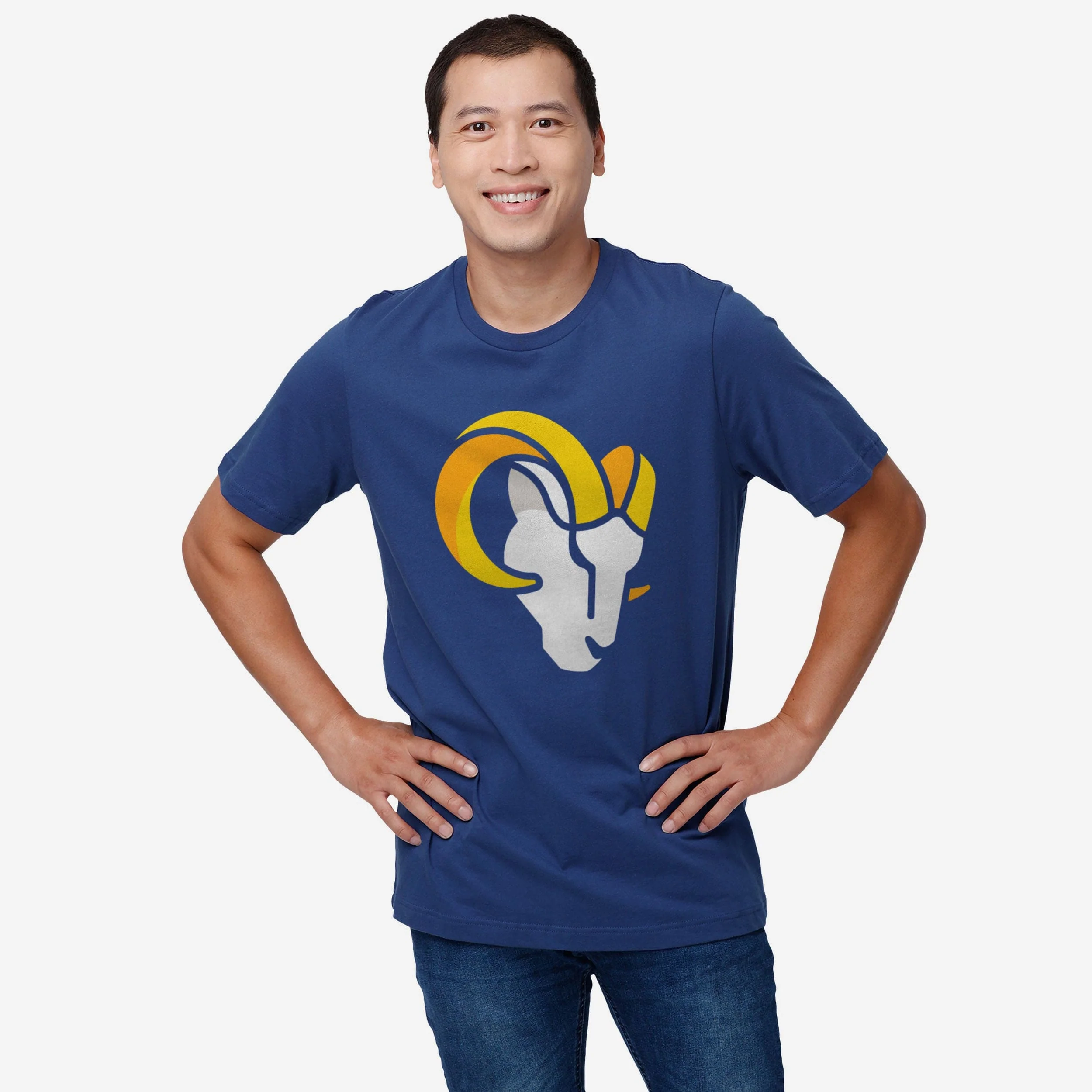 Los Angeles Rams 2020 Retro Primary Logo T-Shirt - Image 2