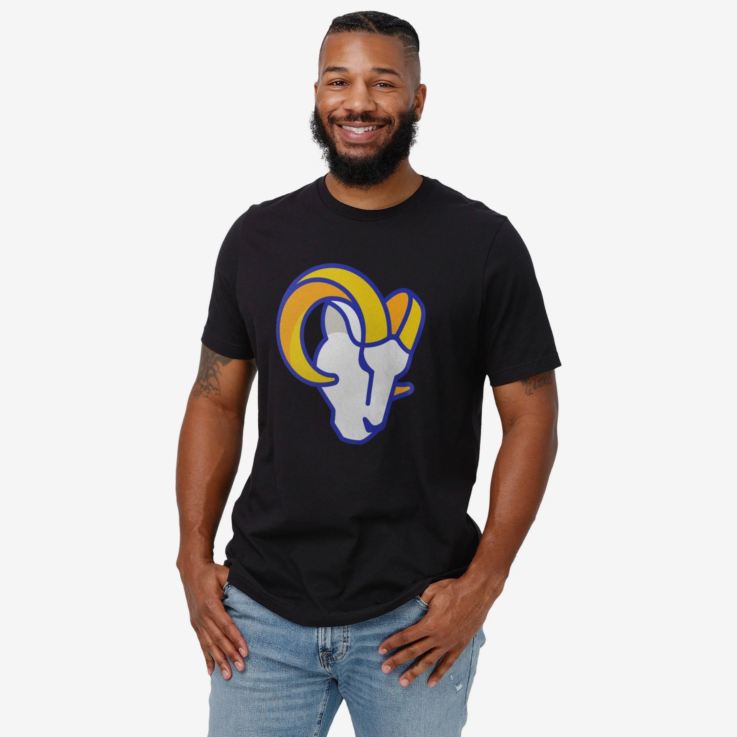 Los Angeles Rams 2020 Retro Primary Logo T-Shirt - Image 6