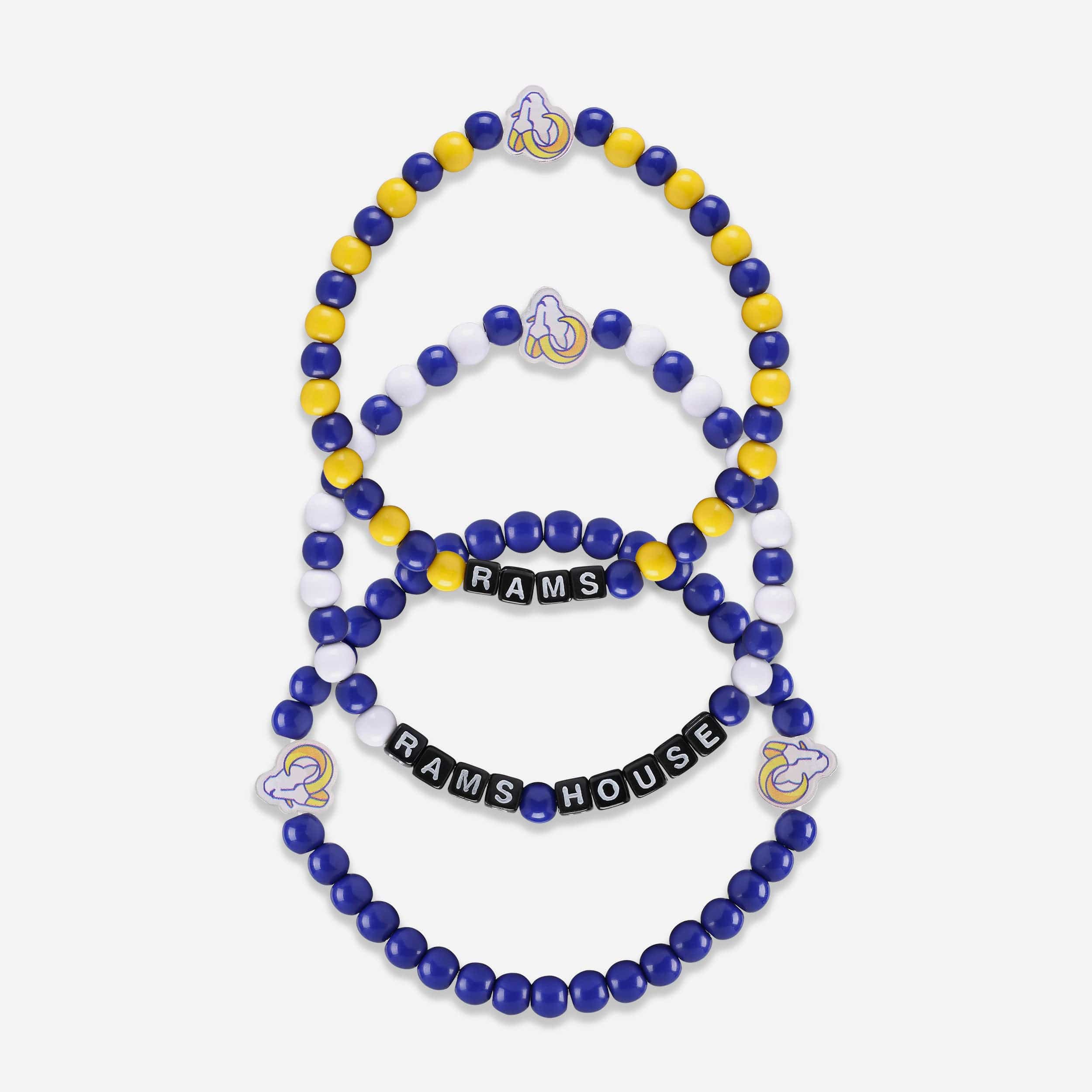 Los Angeles Rams 3 Pack Beaded Friendship Bracelet