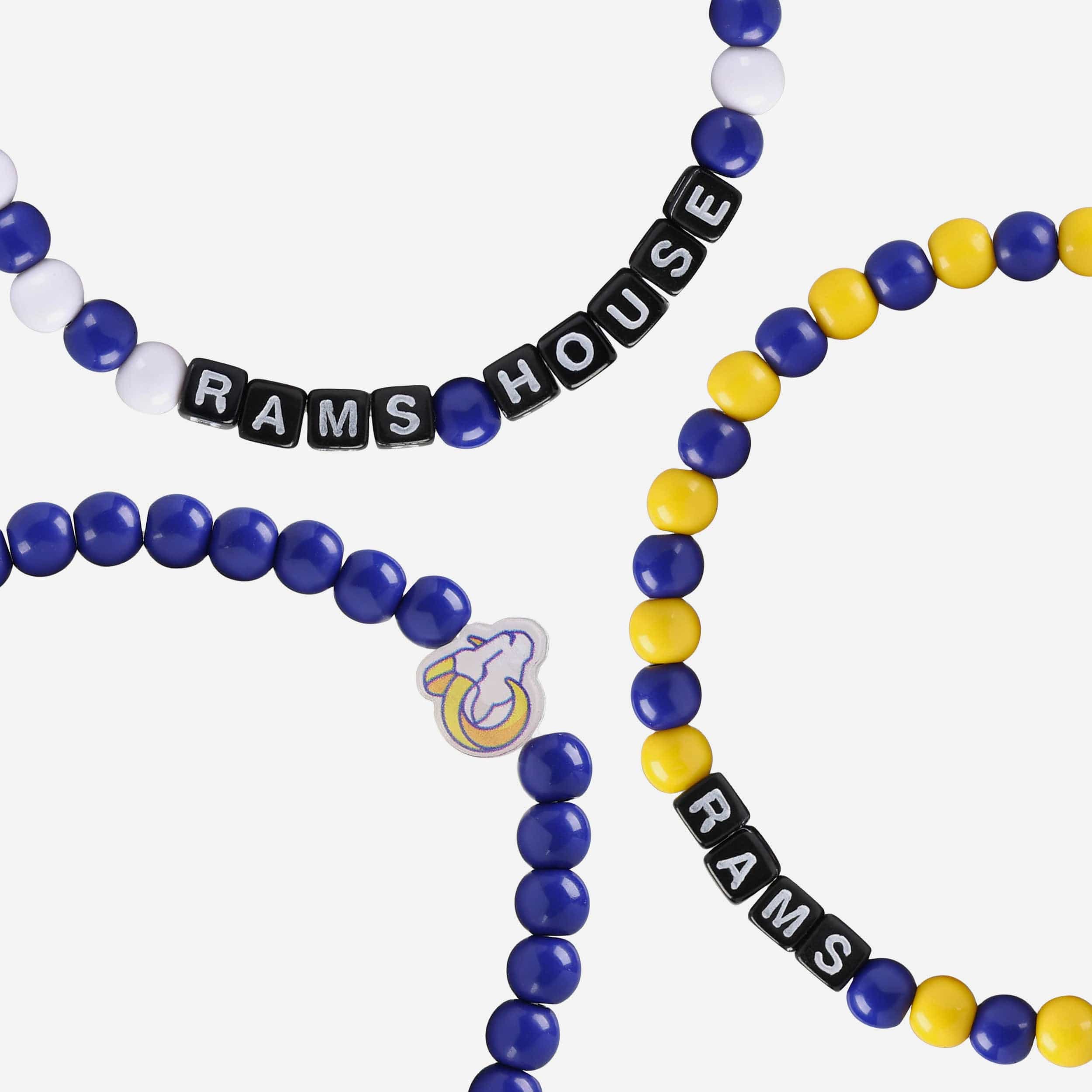 Los Angeles Rams 3 Pack Beaded Friendship Bracelet - Image 2