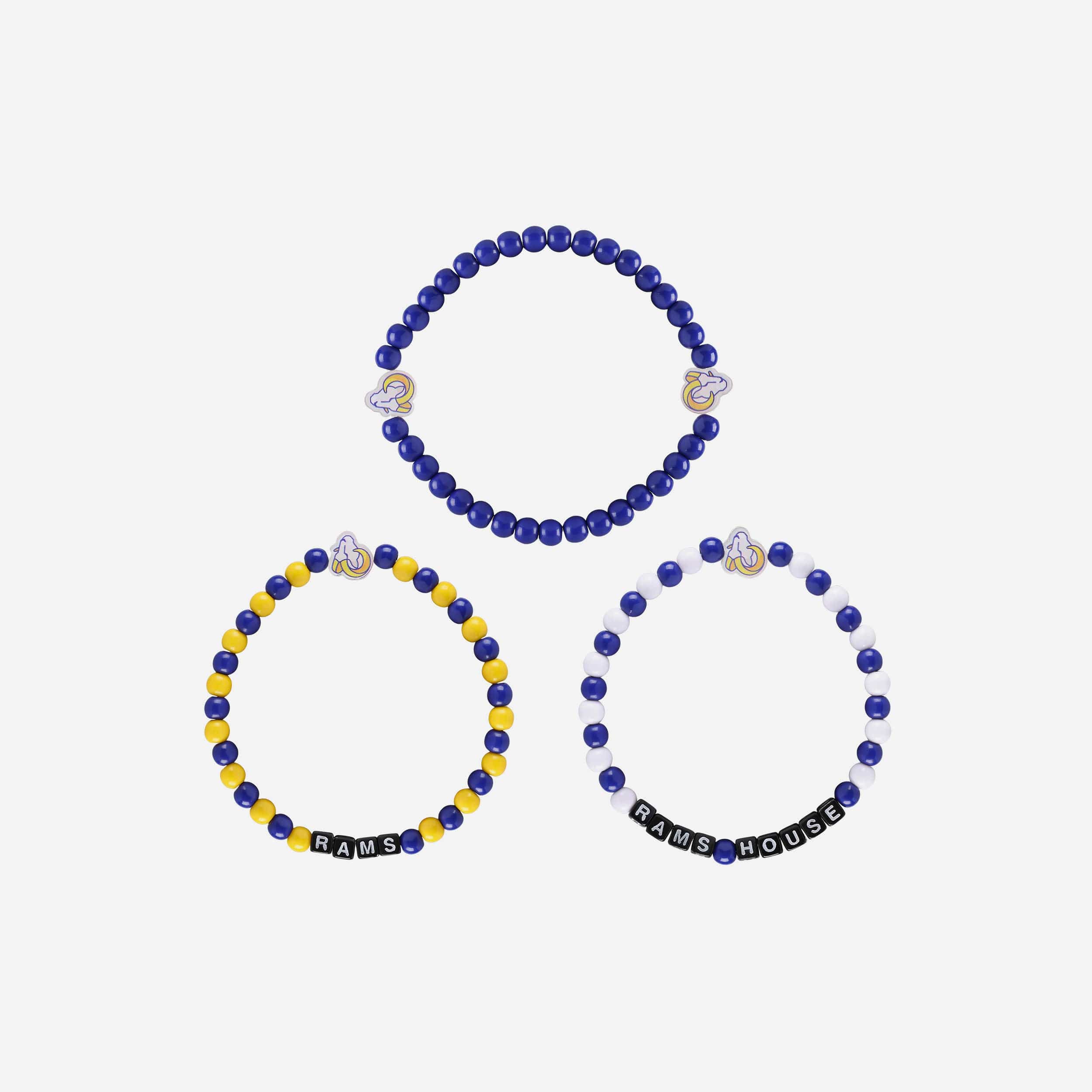 Los Angeles Rams 3 Pack Beaded Friendship Bracelet - Image 3
