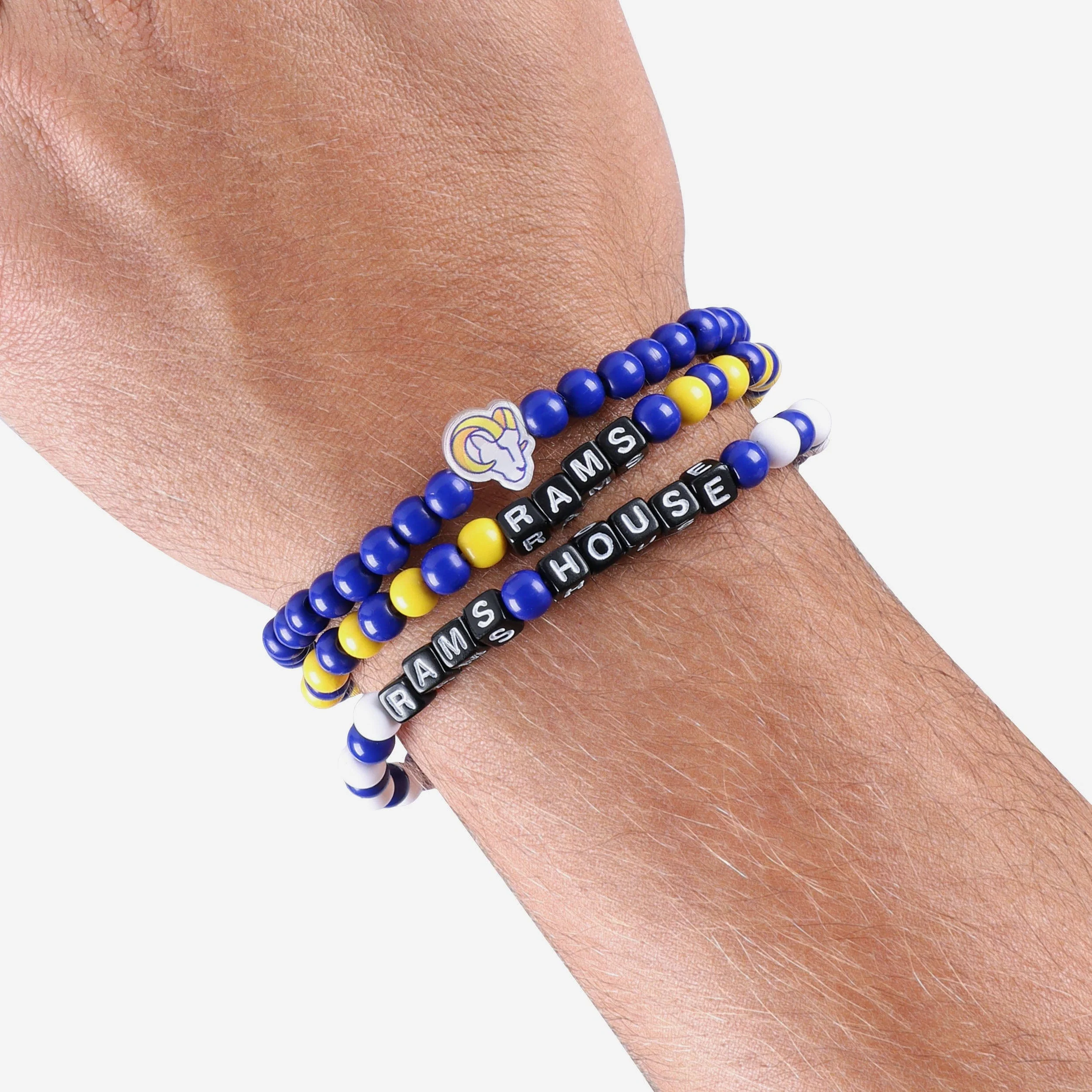 Los Angeles Rams 3 Pack Beaded Friendship Bracelet - Image 4