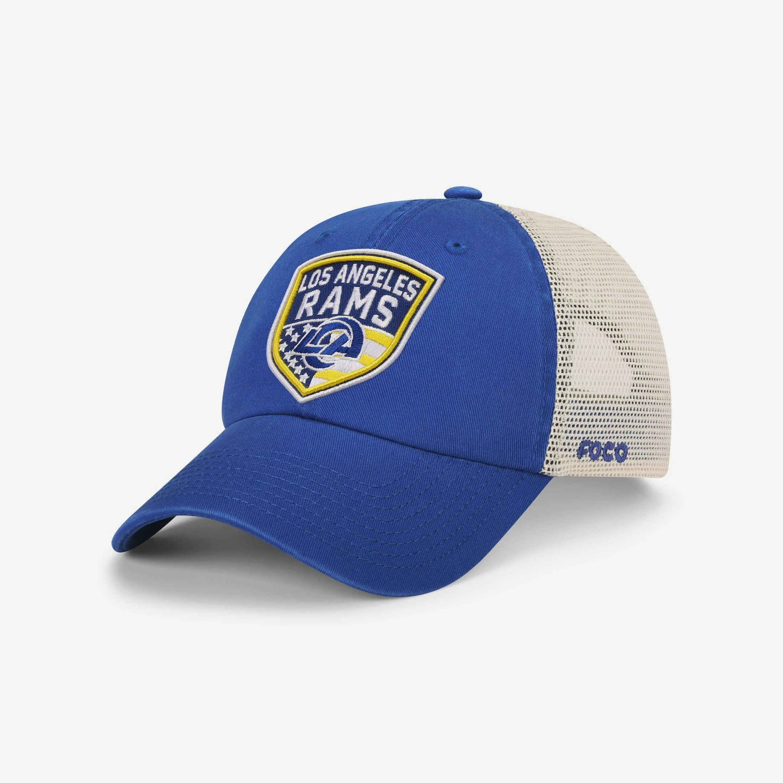 Los Angeles Rams Americana Patch Casual Trucker Cap