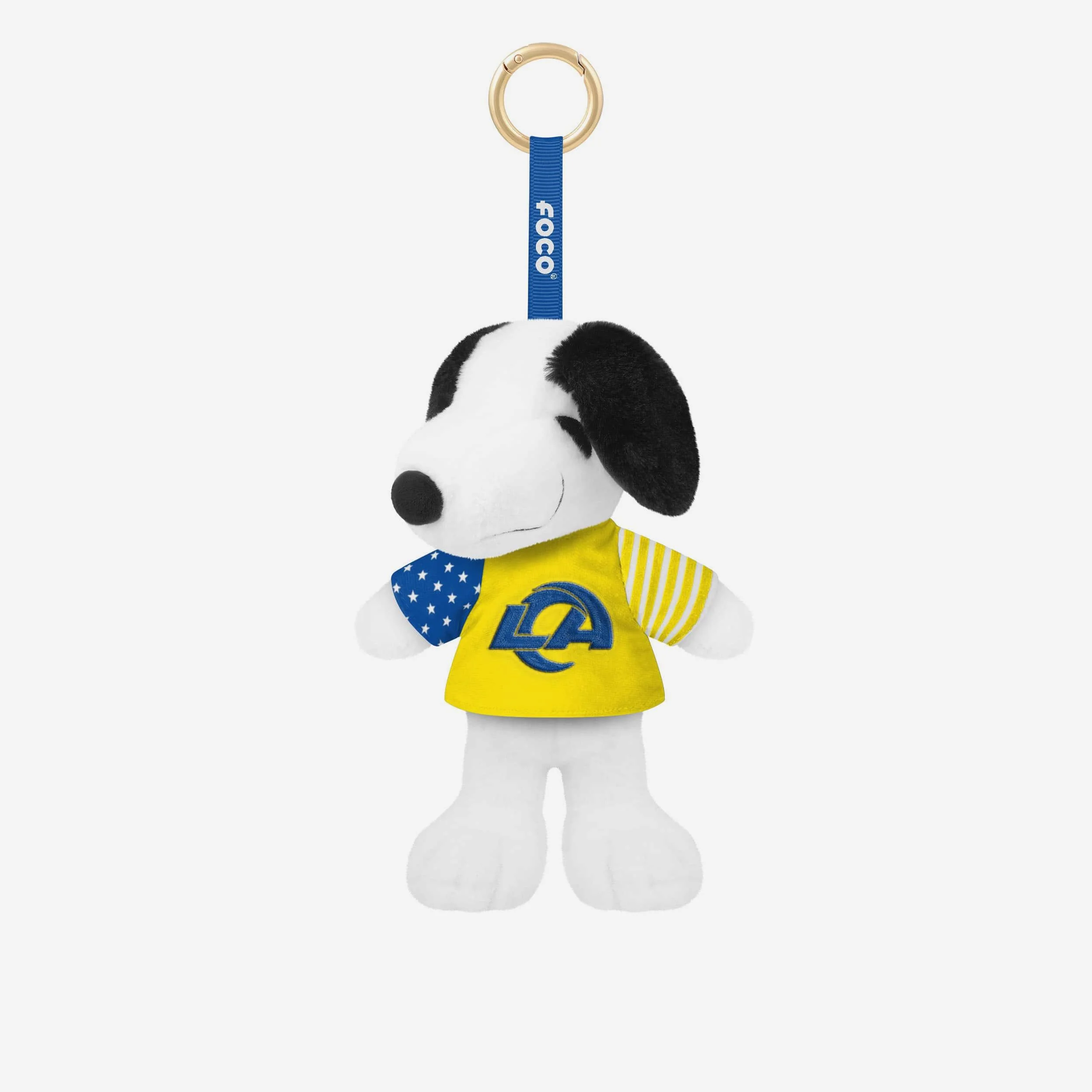Los Angeles Rams Americana Plush Snoopy Peanuts Bag Charm Keychain
