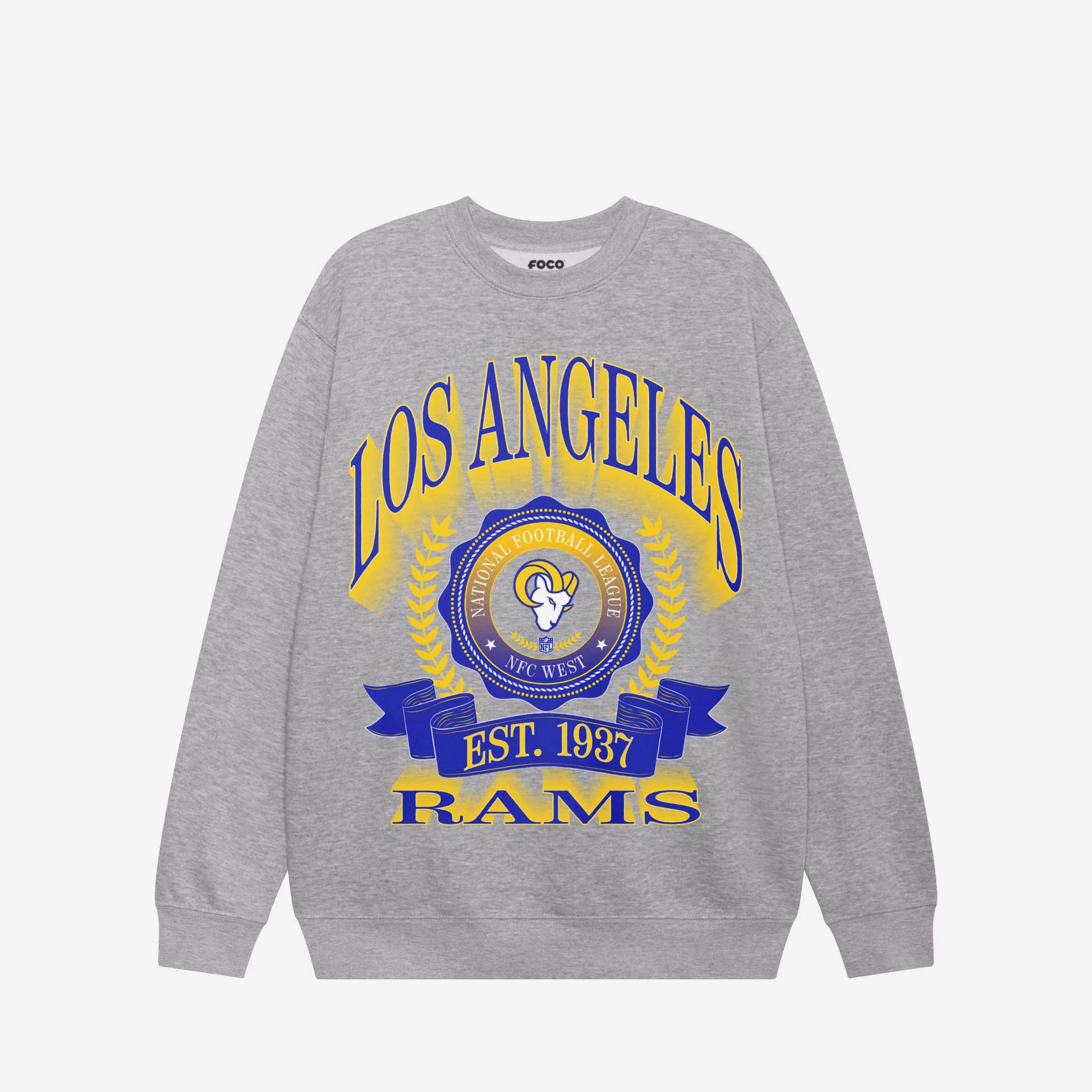 Los Angeles Rams Banner Crest Crew Neck Sweatshirt - Image 3