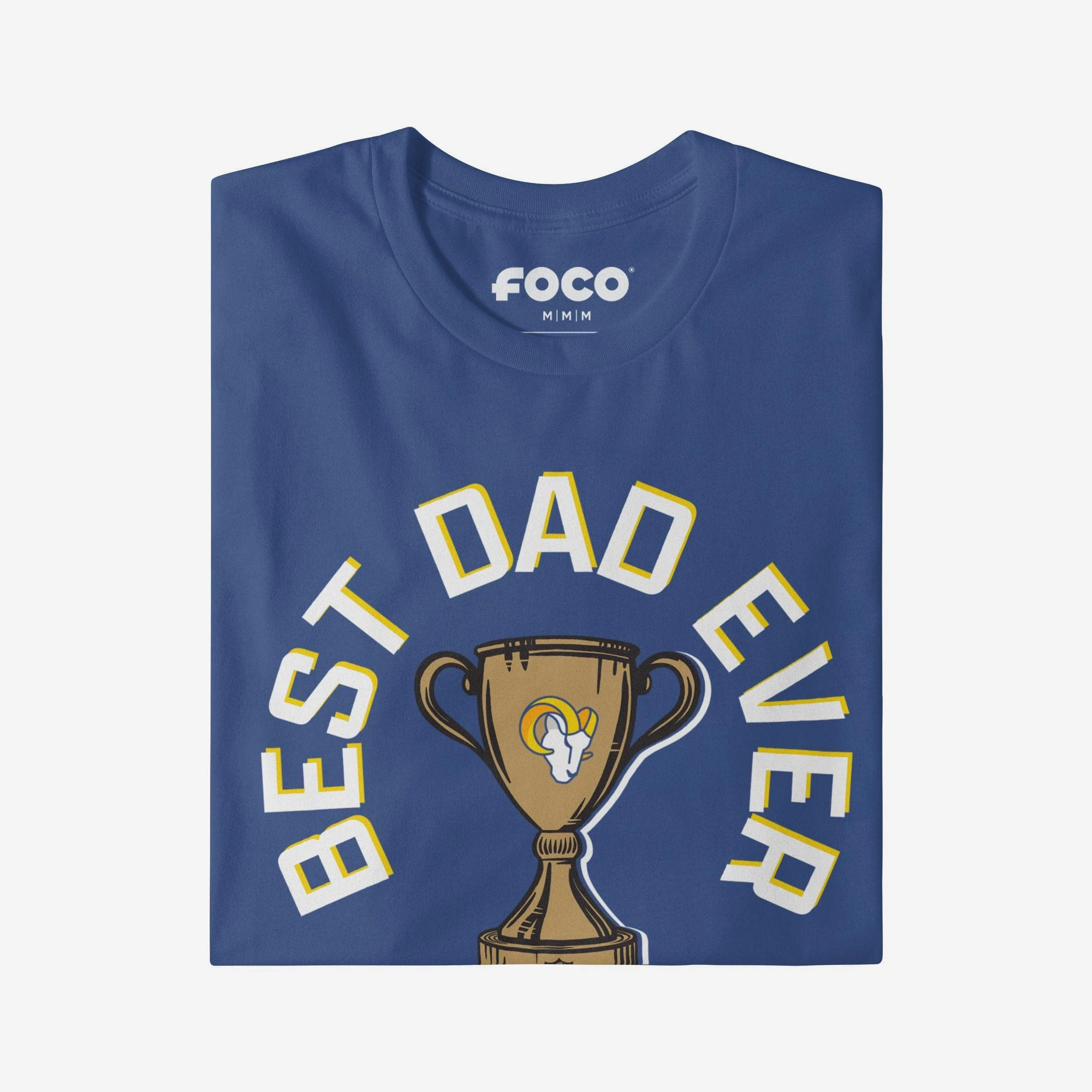 Los Angeles Rams Best Dad Ever Trophy T-Shirt - Image 3
