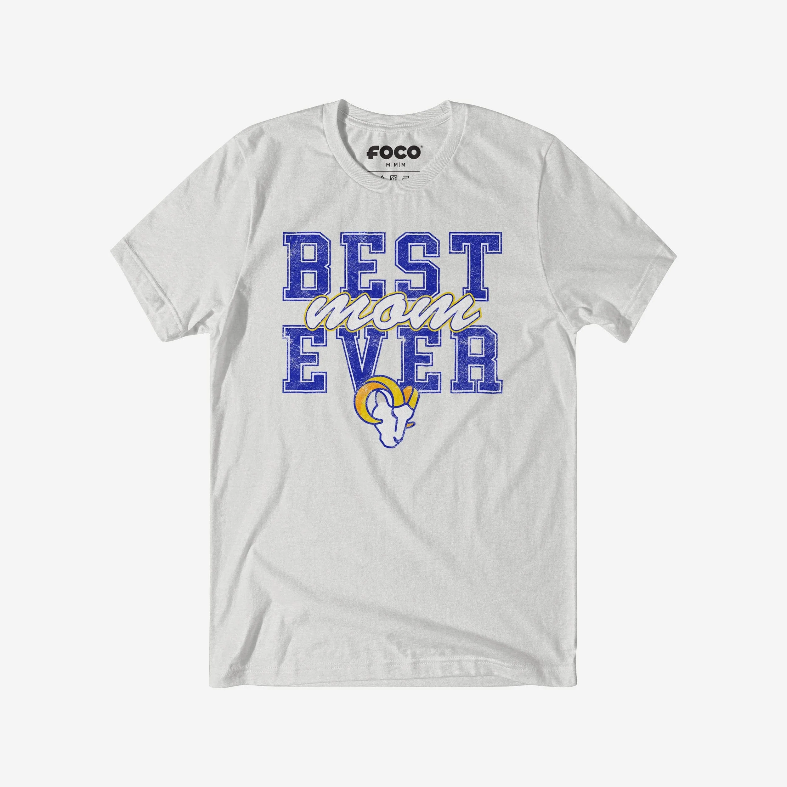 Los Angeles Rams Best Mom Ever Stacked T-Shirt