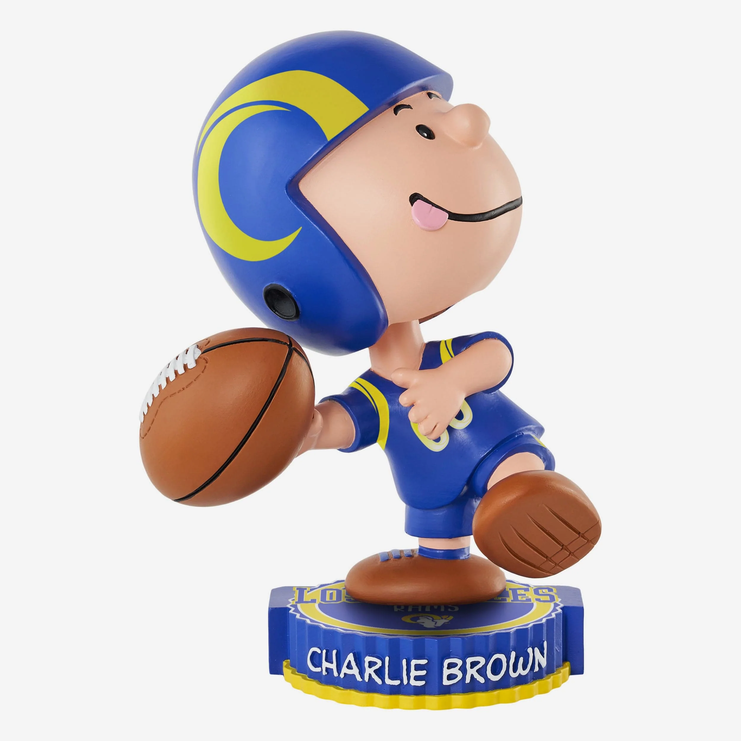 Los Angeles Rams Charlie Brown Peanuts Bighead Bobblehead