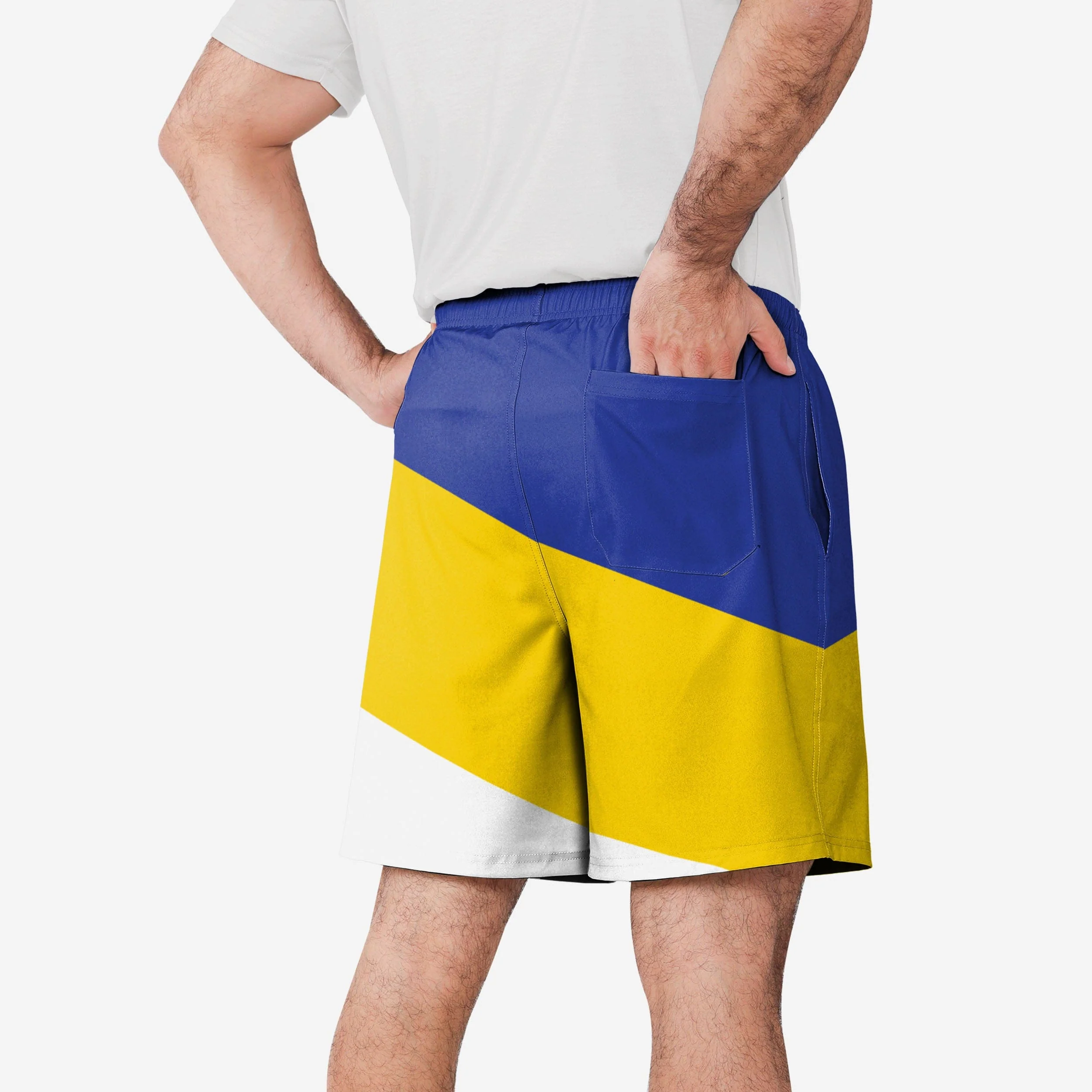 Los Angeles Rams Colorblock Double Down Liner Training Shorts - Image 2