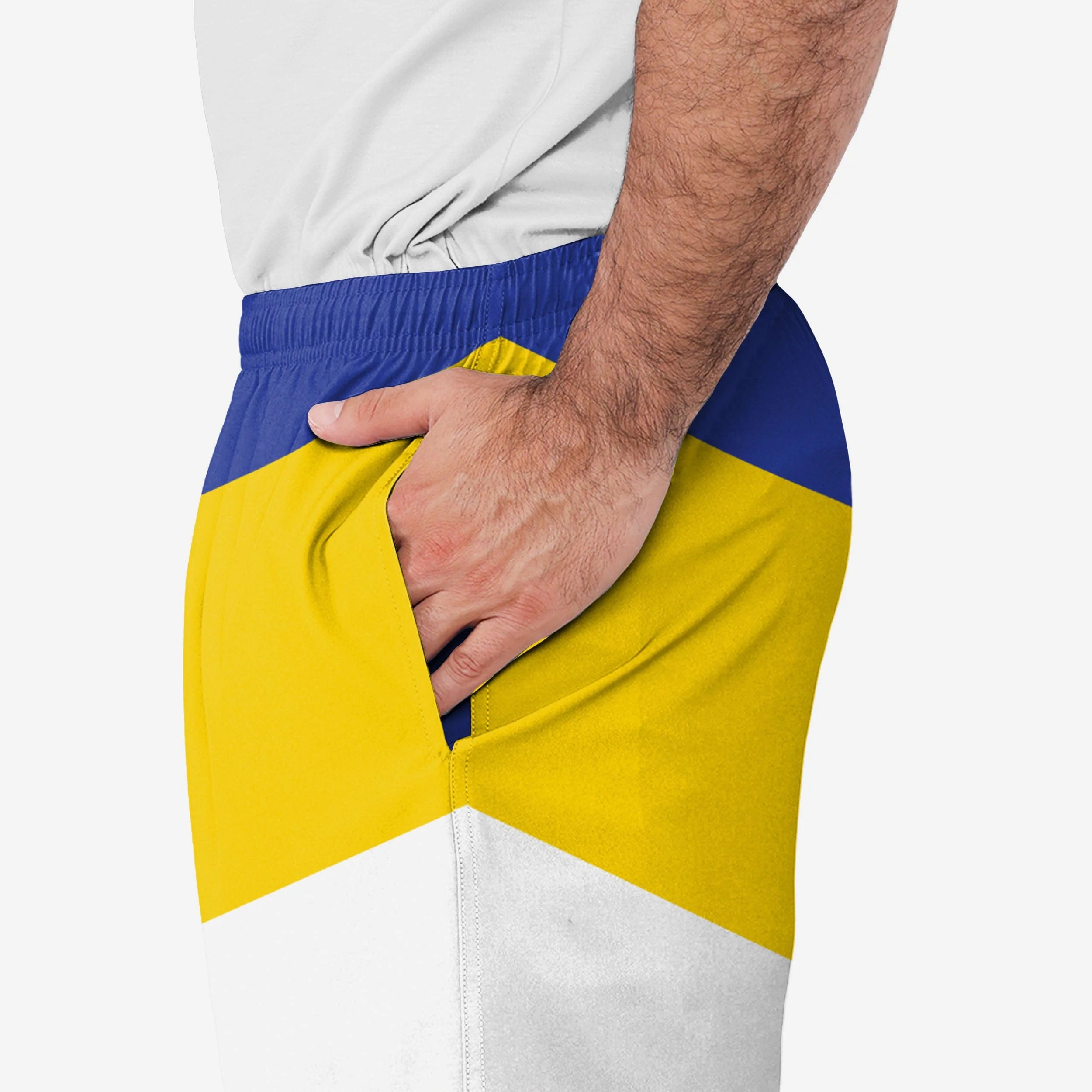Los Angeles Rams Colorblock Double Down Liner Training Shorts - Image 4