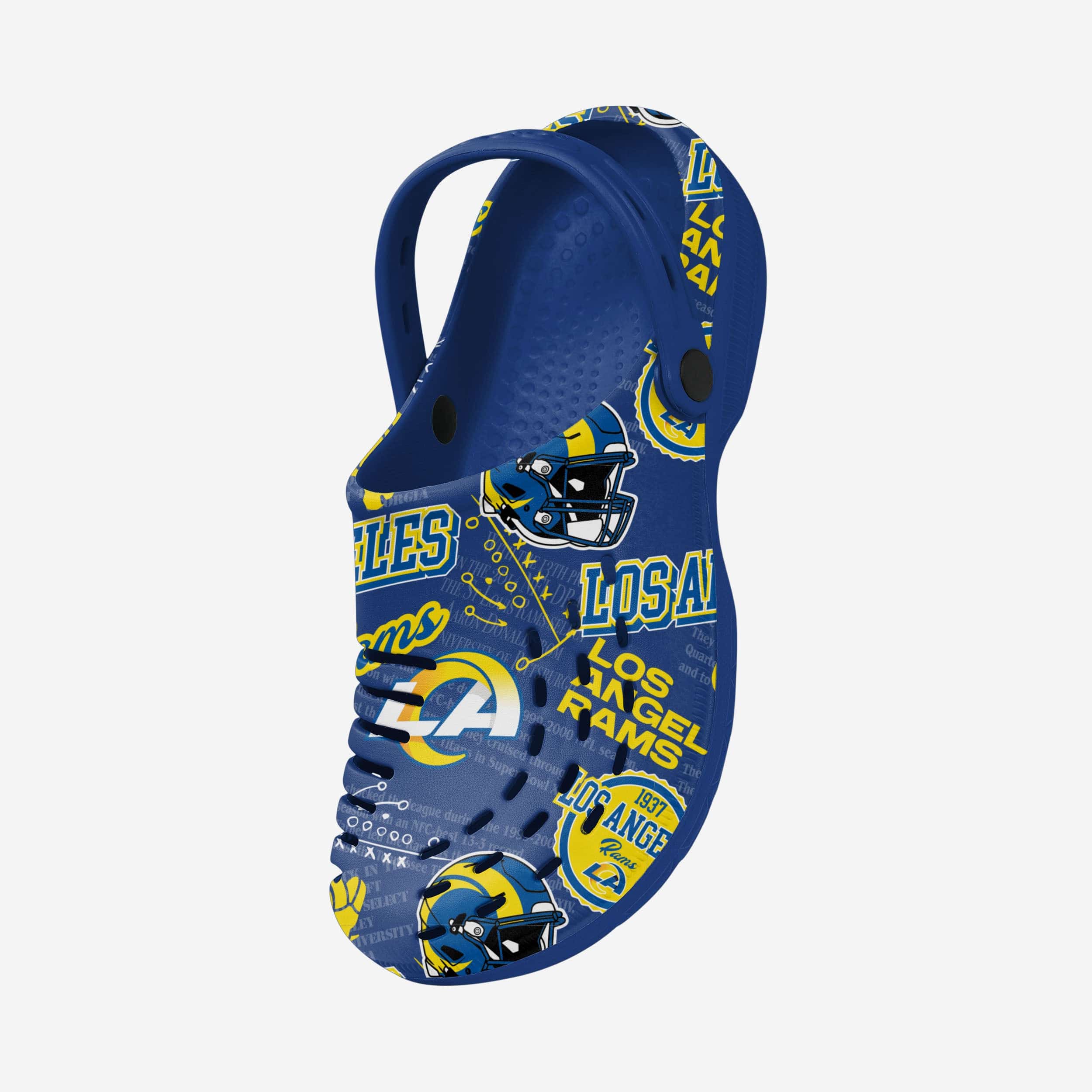 Los Angeles Rams Historic Print Clog With Strap - Image 2