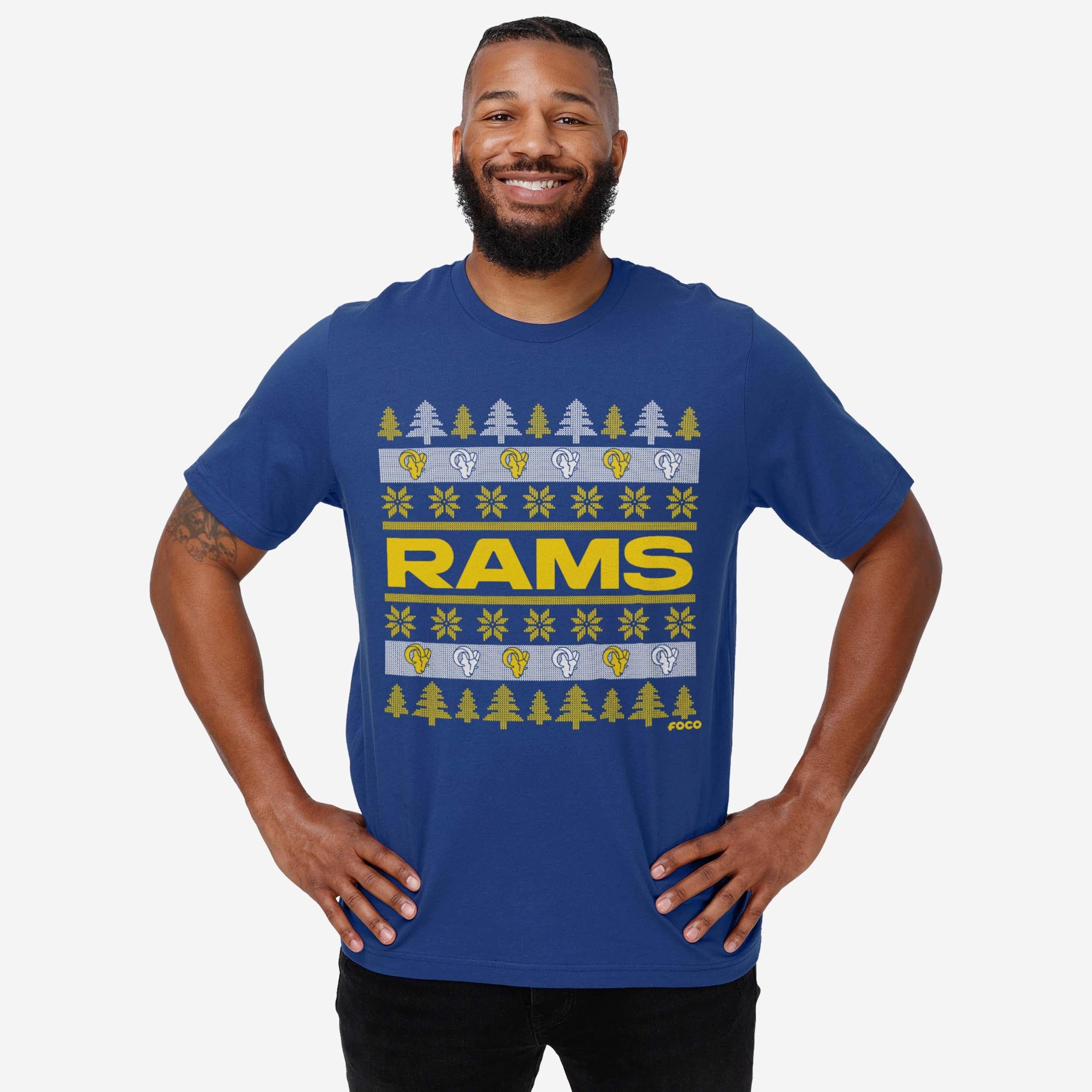 Los Angeles Rams Holiday Sweater T-Shirt - Image 2