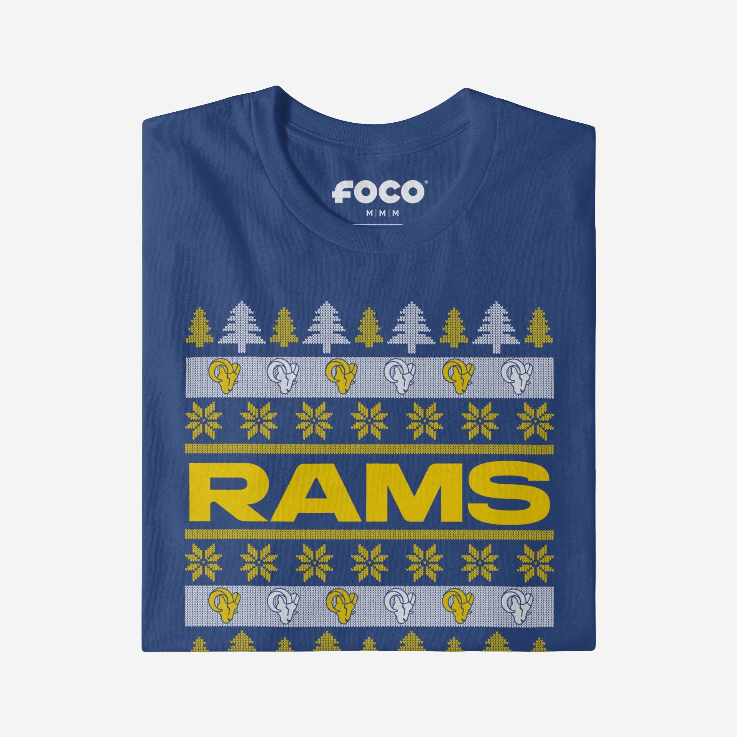 Los Angeles Rams Holiday Sweater T-Shirt - Image 4