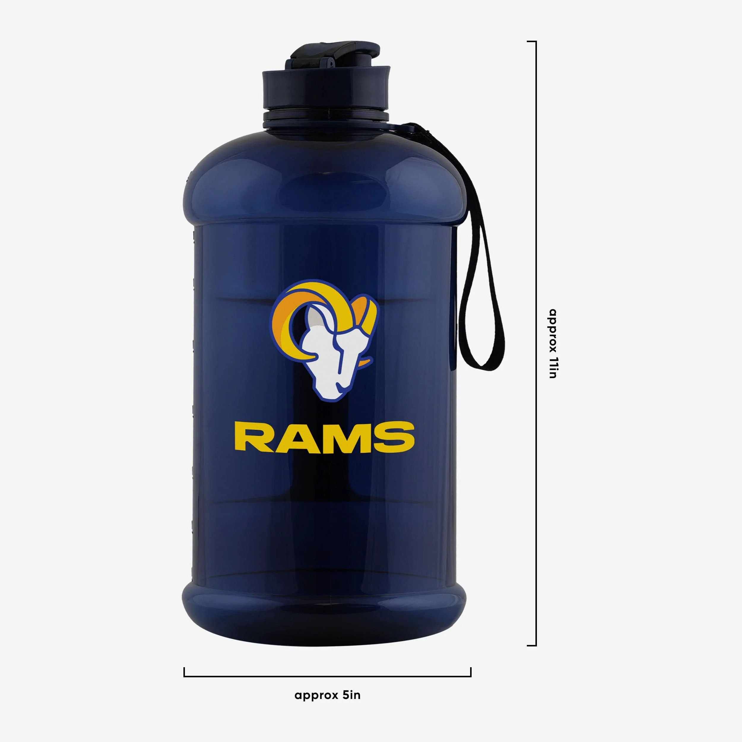Los Angeles Rams Large Team Color Clear Sports Bottle - Image 5