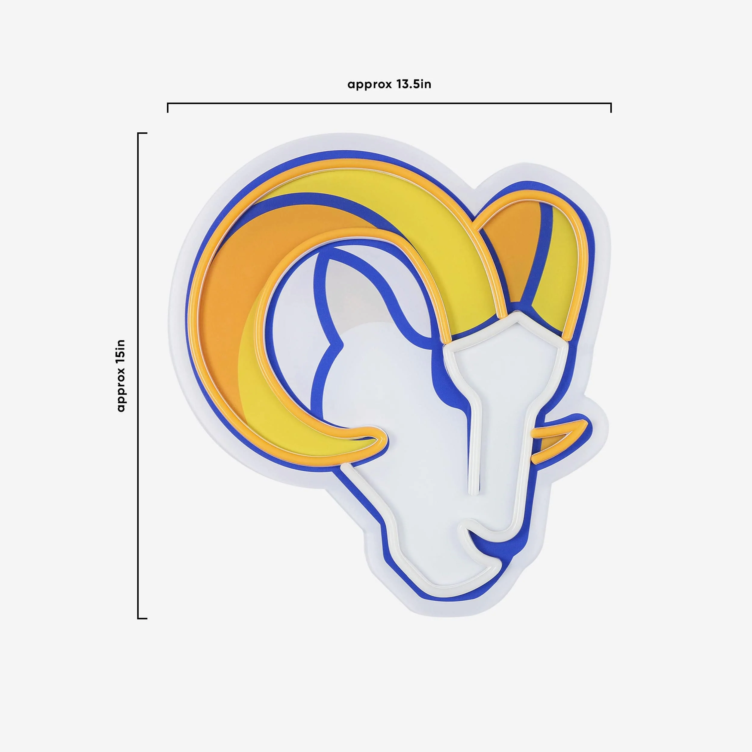 Los Angeles Rams LED Neon Light Up Team Logo Sign - Image 5