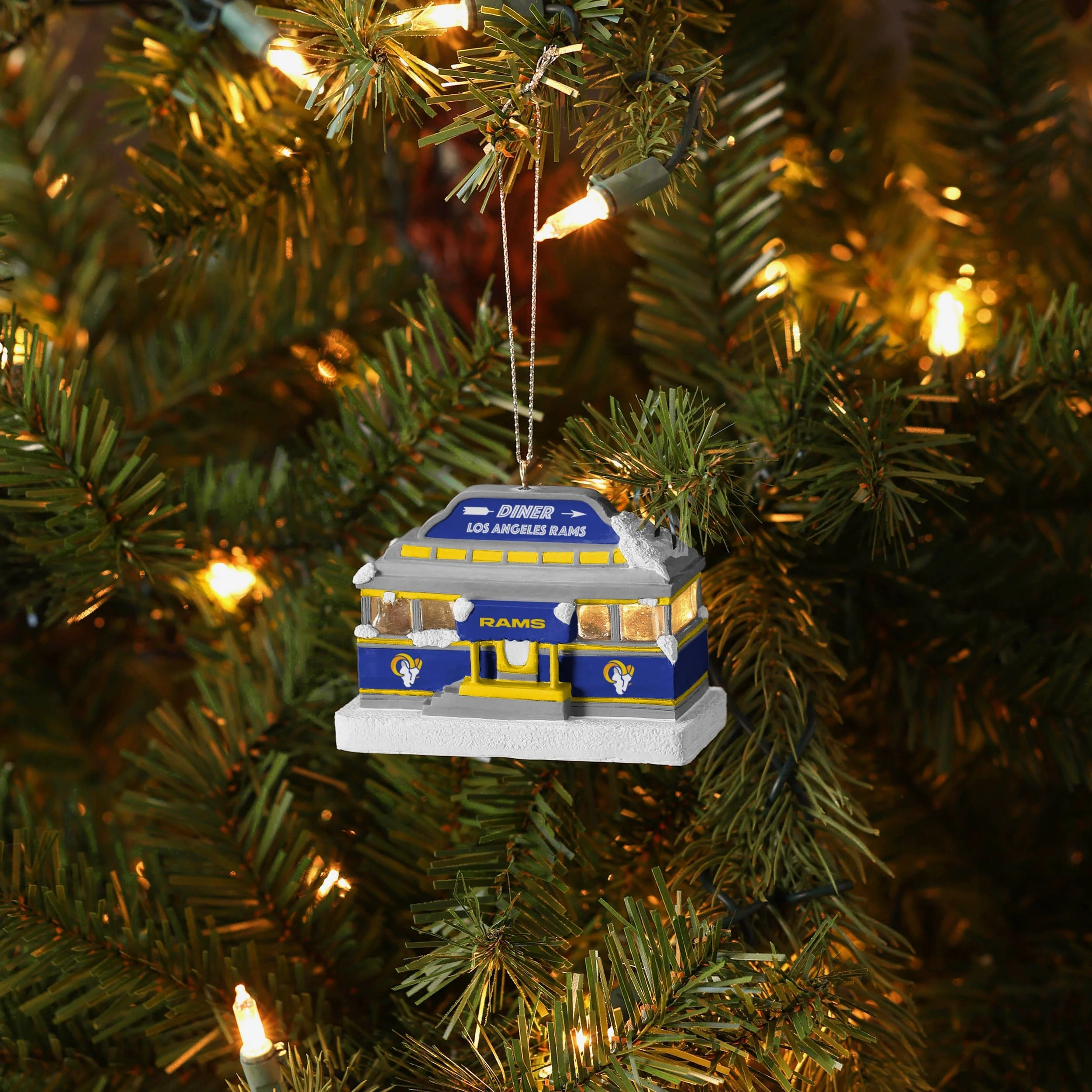 Los Angeles Rams Light Up Diner Ornament - Image 3