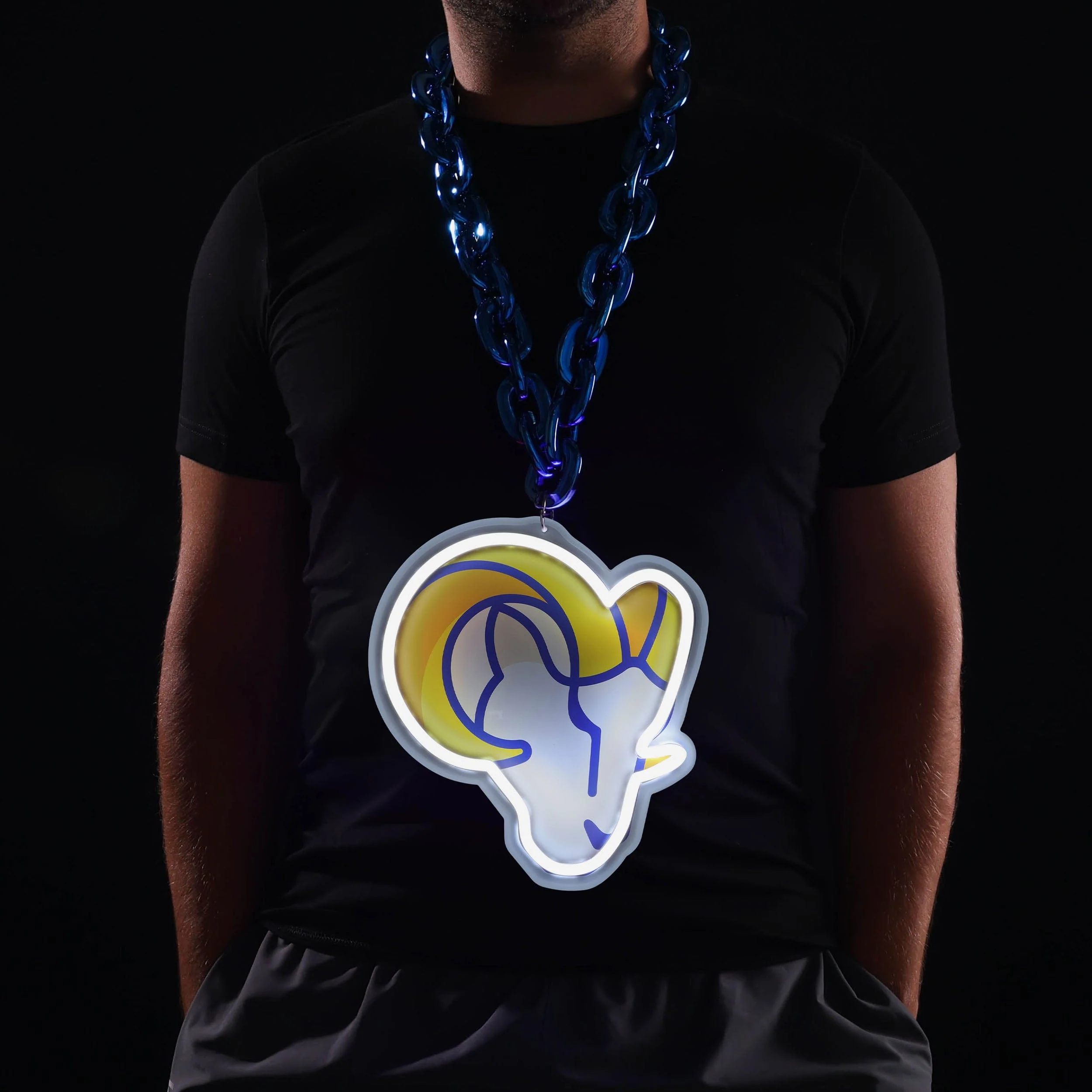 Los Angeles Rams Neon Light Up Big Logo Chain - Image 3