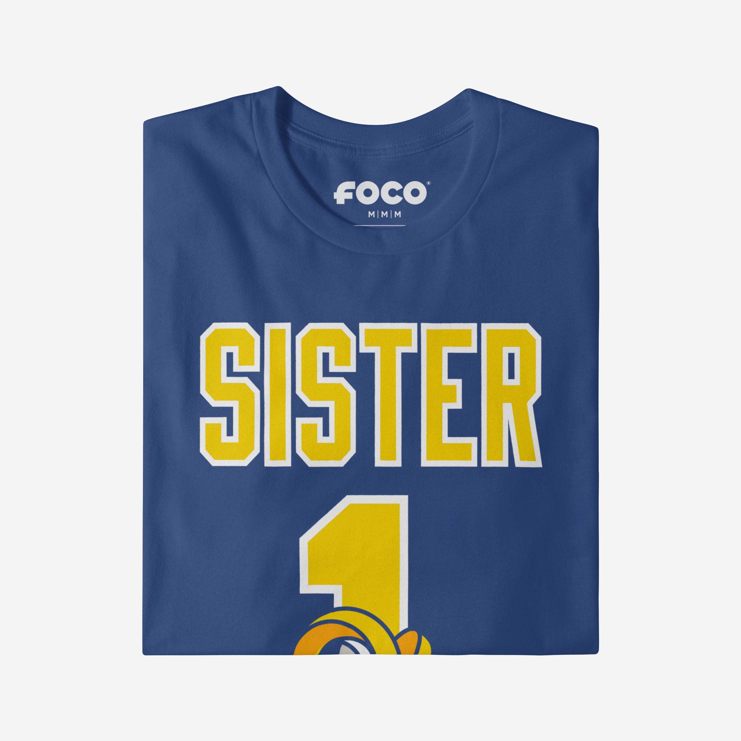 Los Angeles Rams Number 1 Sister T-Shirt - Image 4