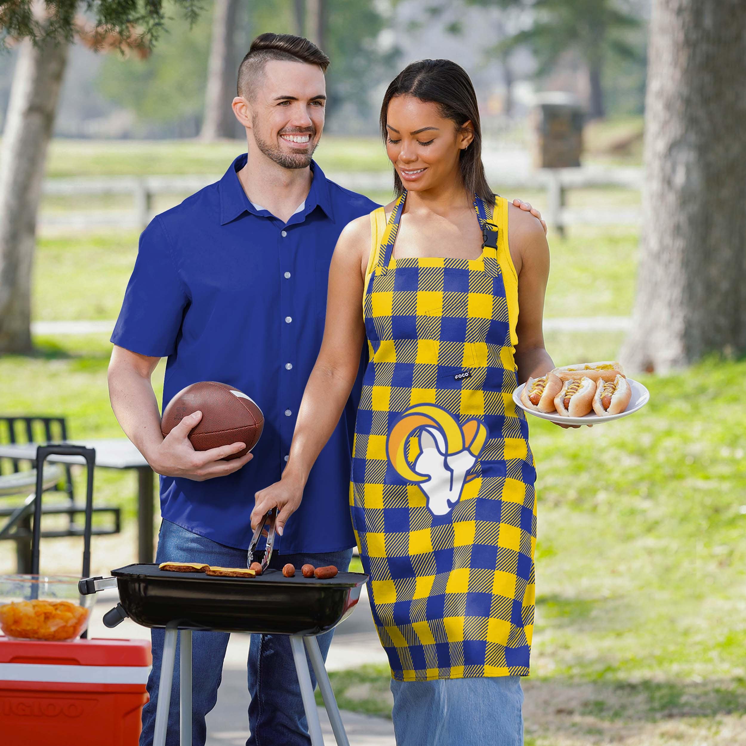 Los Angeles Rams Plaid Apron - Image 5
