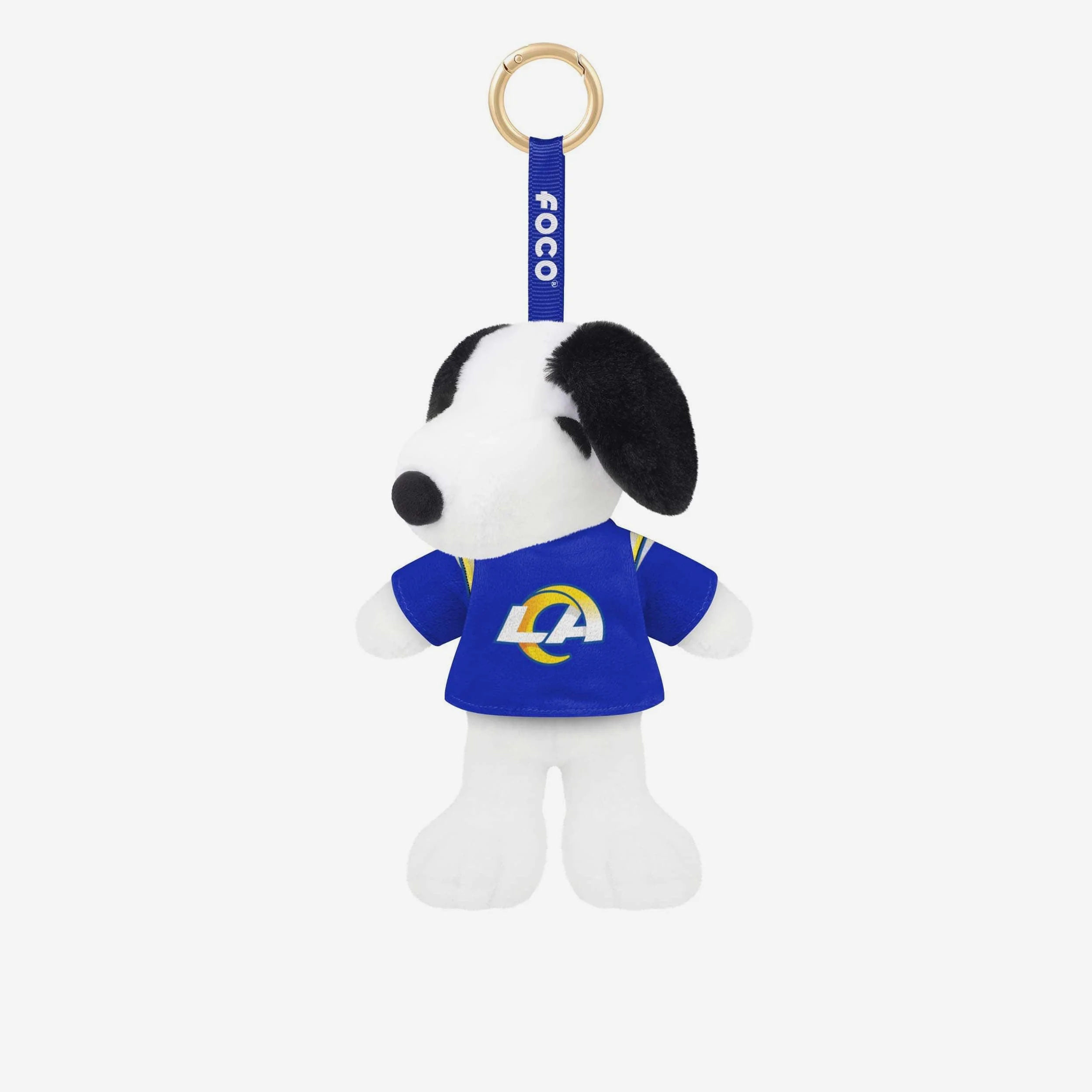 Los Angeles Rams Plush Snoopy Peanuts Bag Charm Keychain