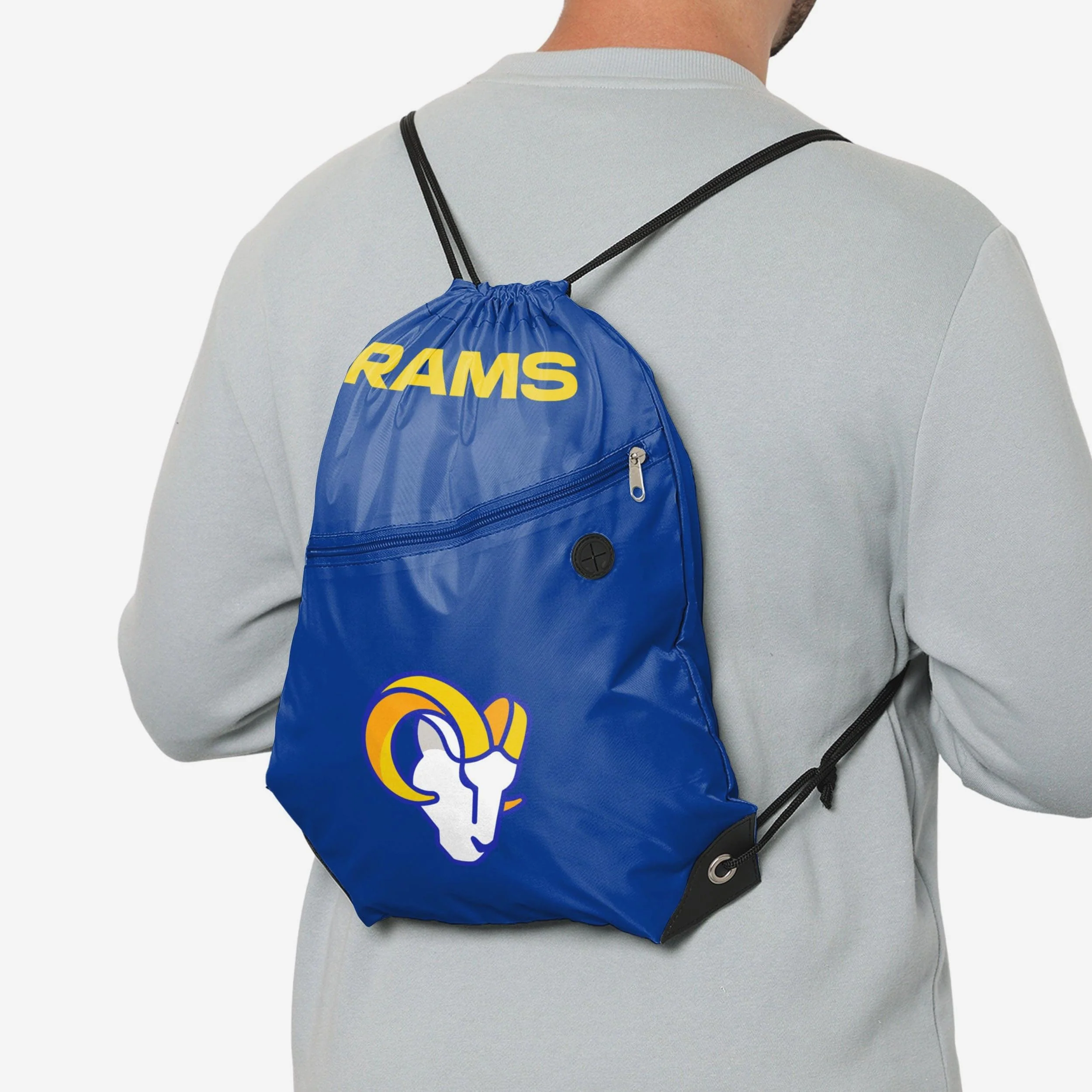 Los Angeles Rams Pocket Drawstring Backpack - Image 3