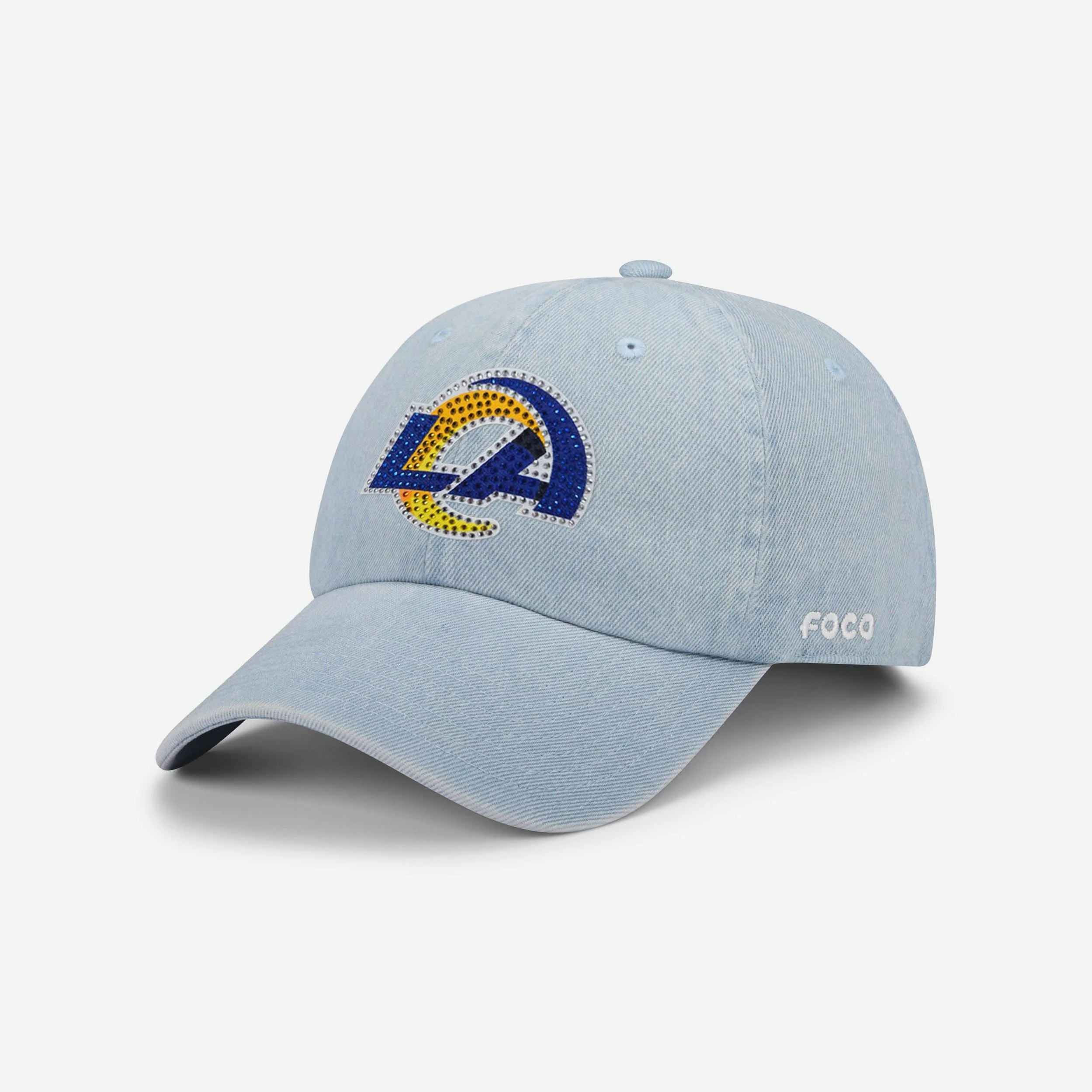 Los Angeles Rams Rhinestone Logo Denim Casual Cap